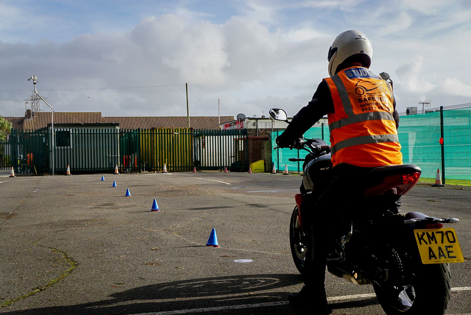 rider on testing site 