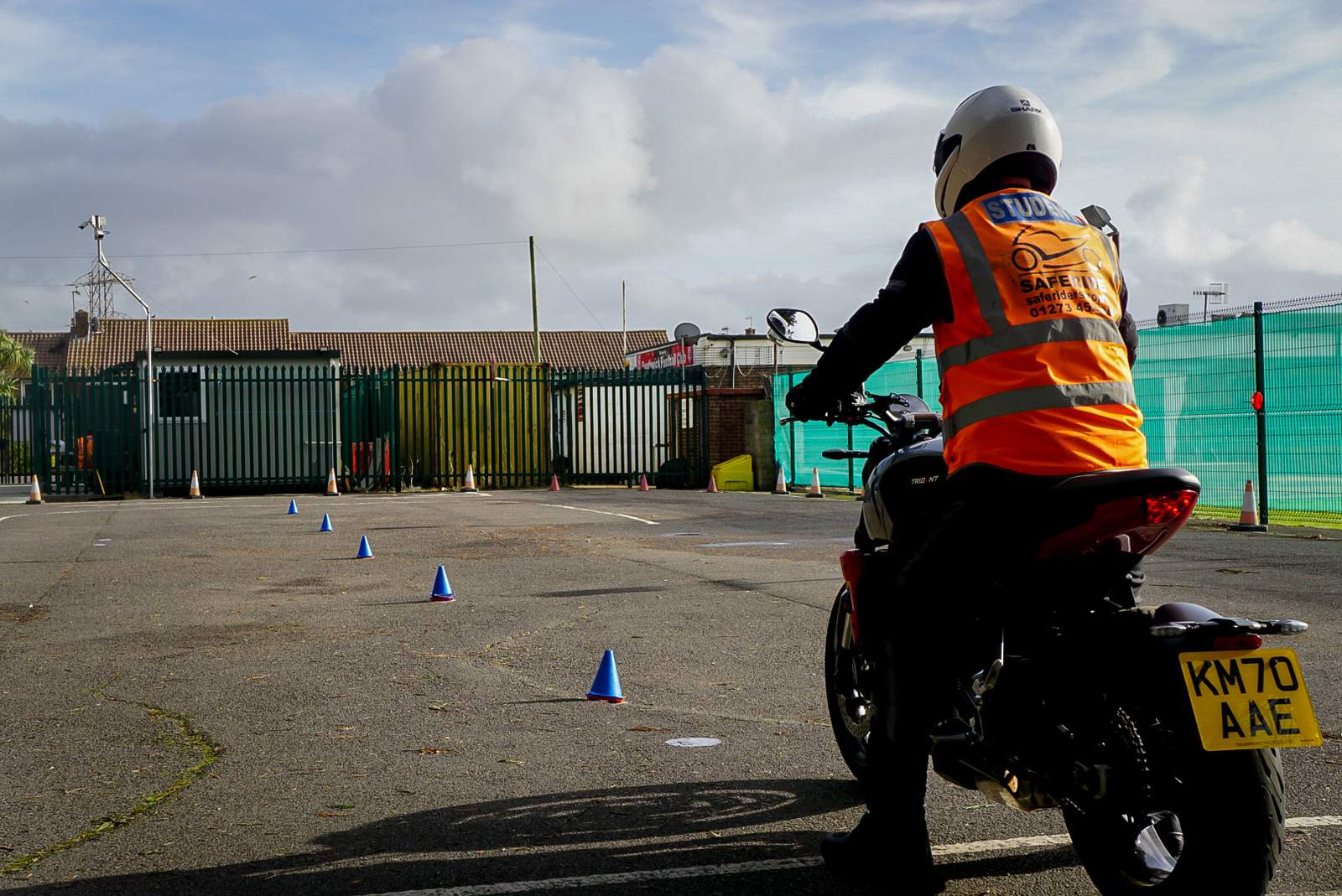 rider on testing site