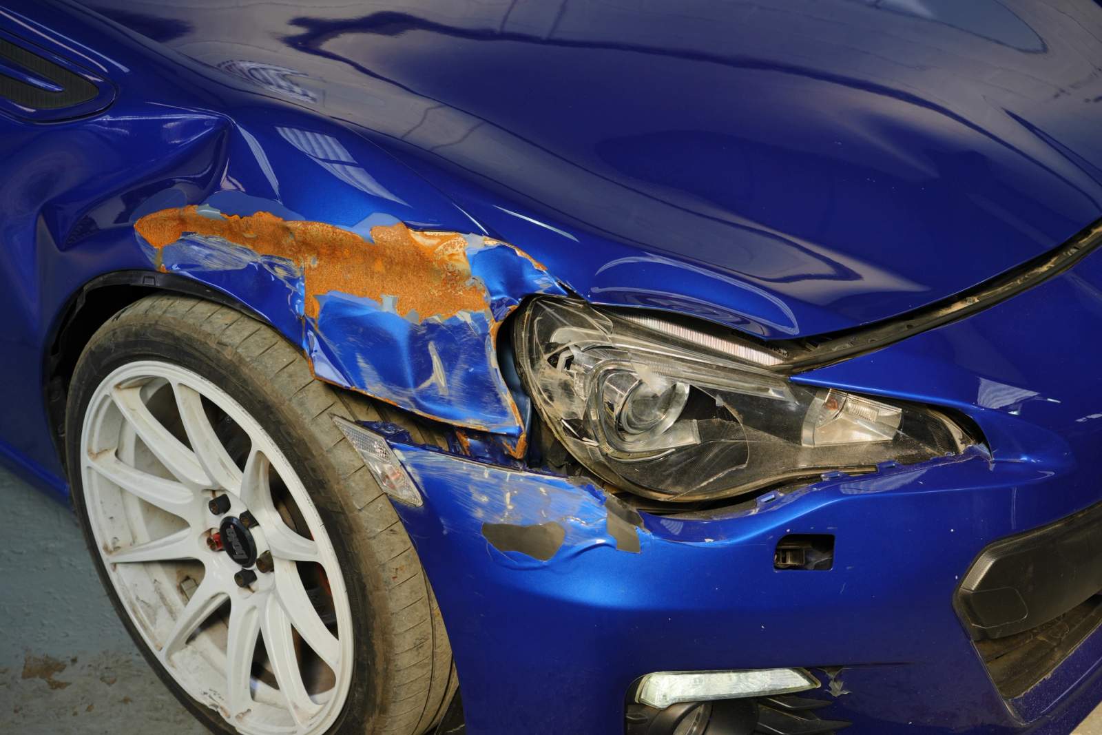Damaged vehicle