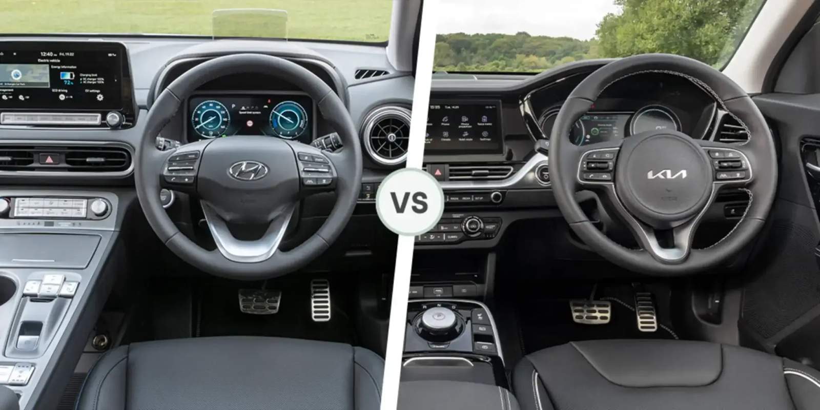 kona and e-niro interiors 