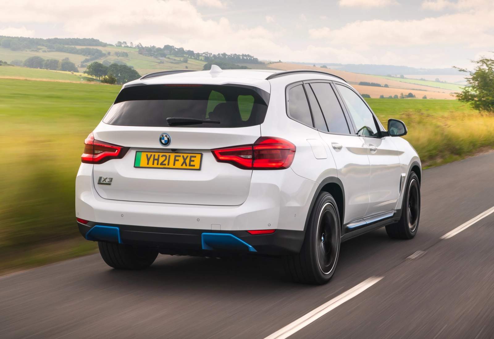 BMW iX3 rear driving 