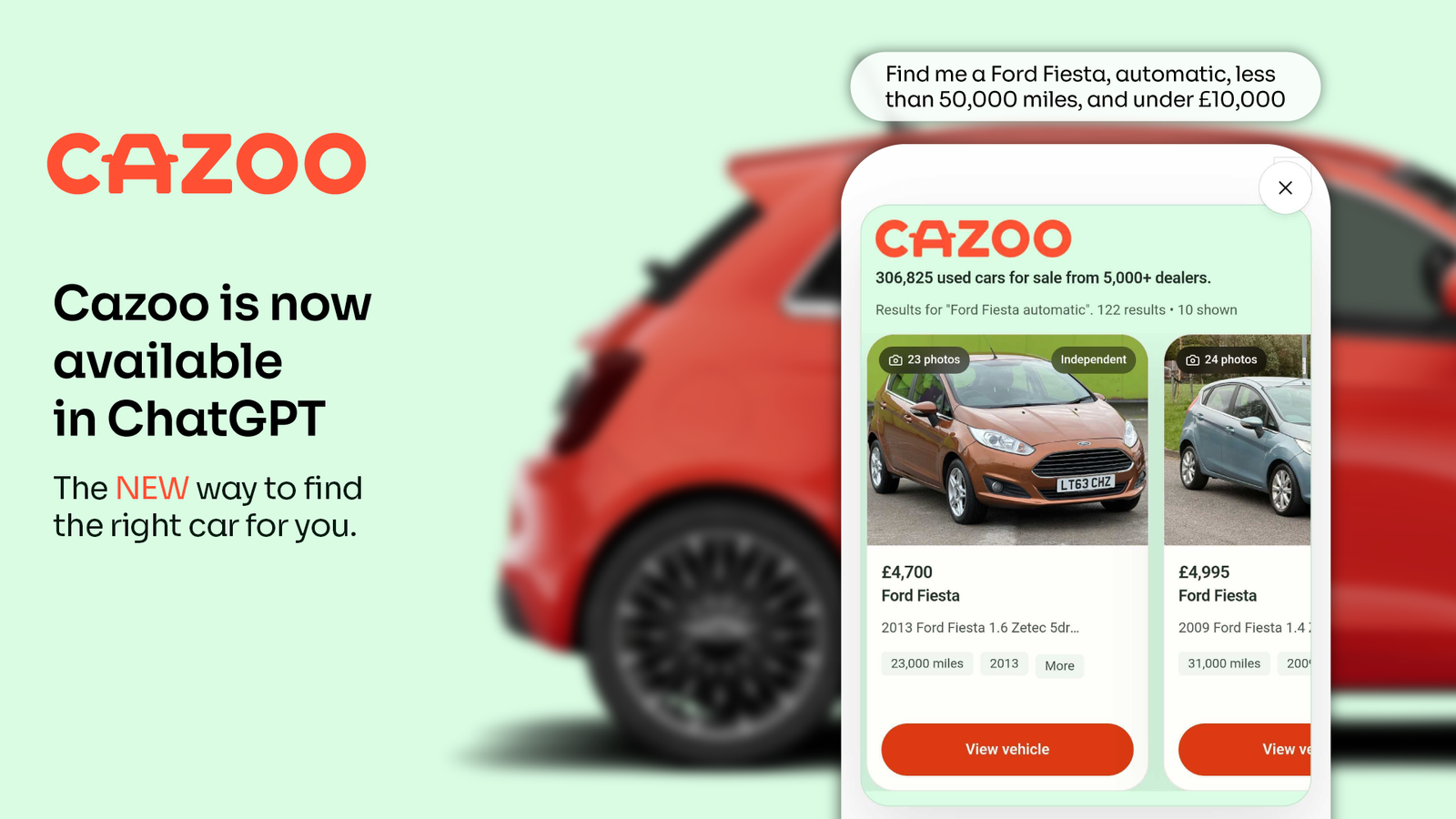 Cazoo is now available in ChatGPT