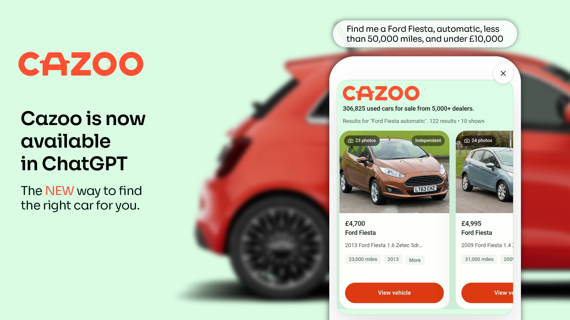 Cazoo is now available in ChatGPT