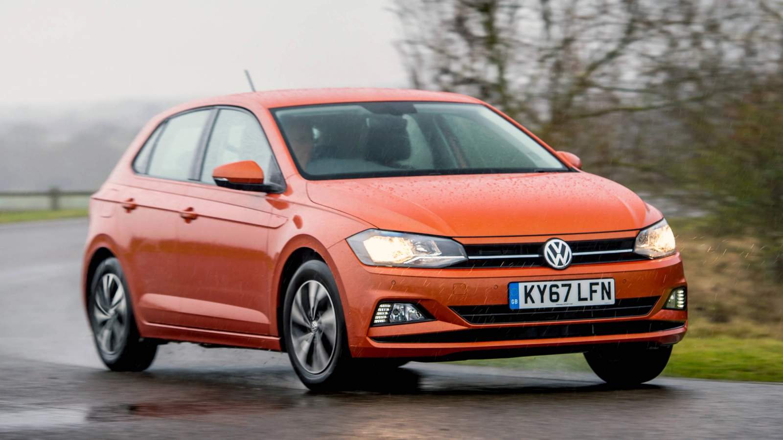 Orange Volkswagen Polo