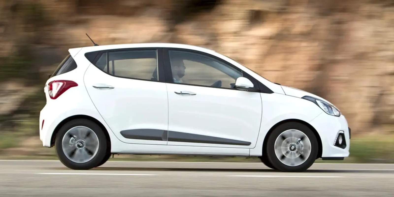 Hyundai i10 driving on the road