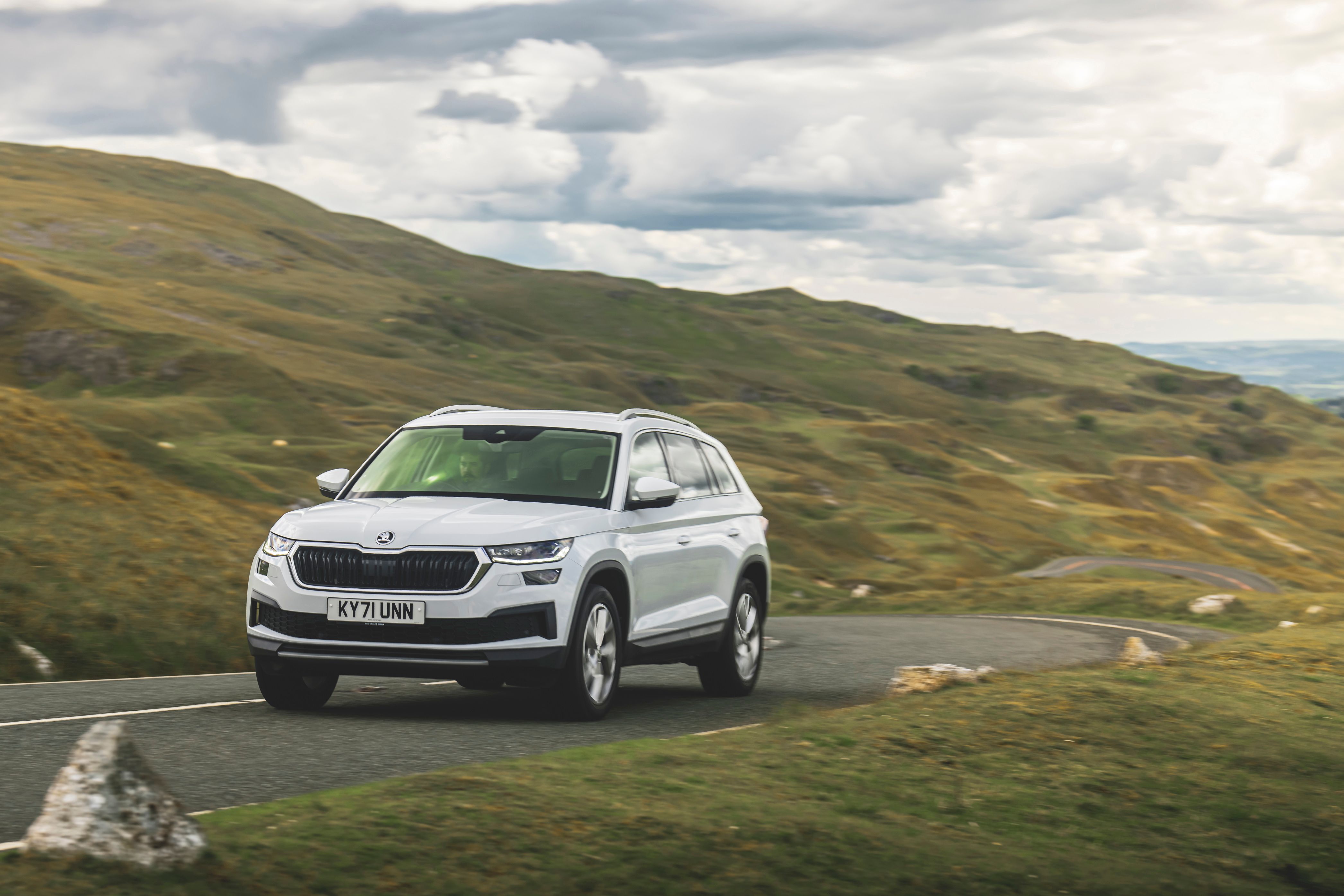White Skoda Kodiaq