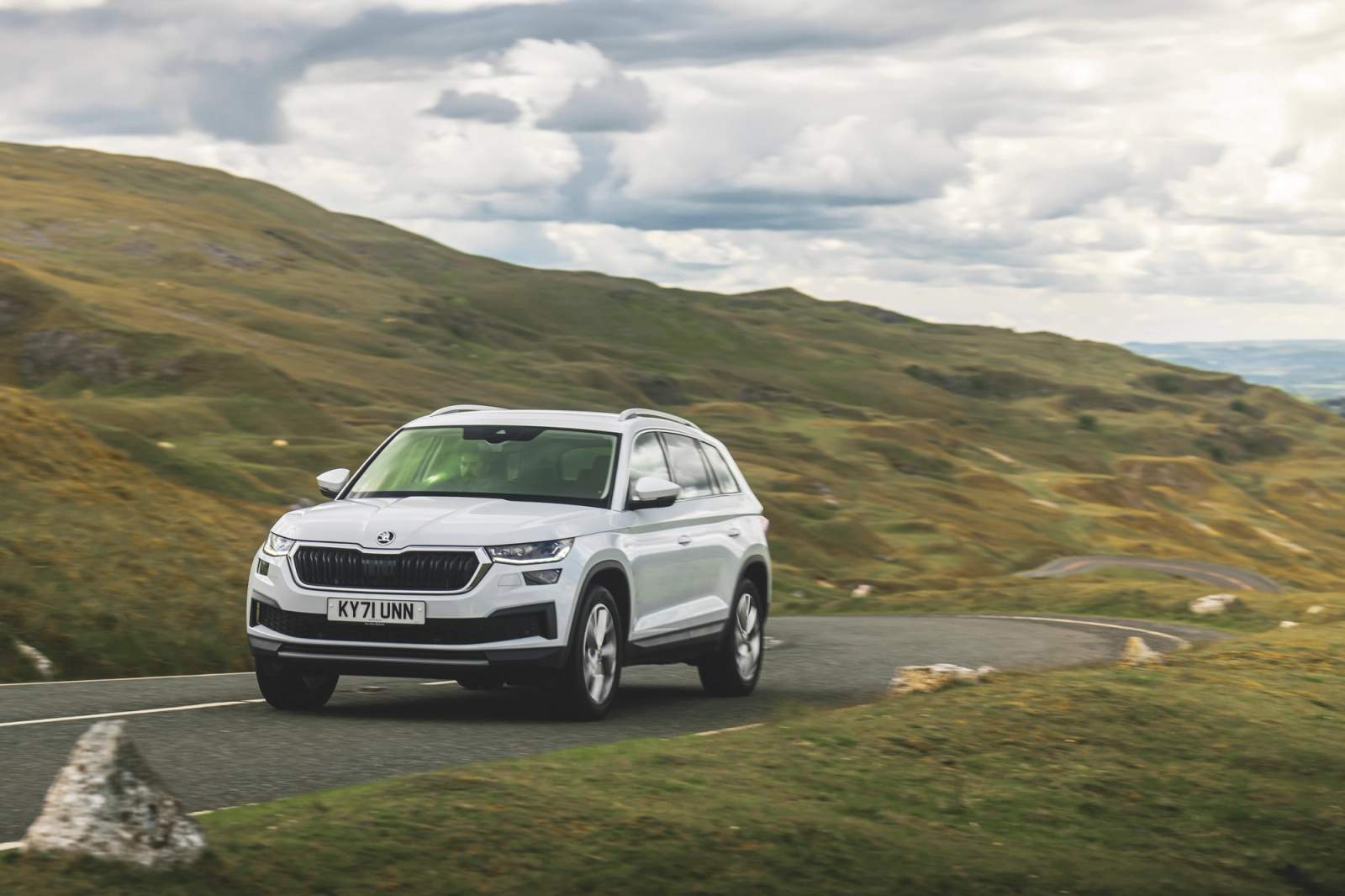 White Skoda Kodiaq