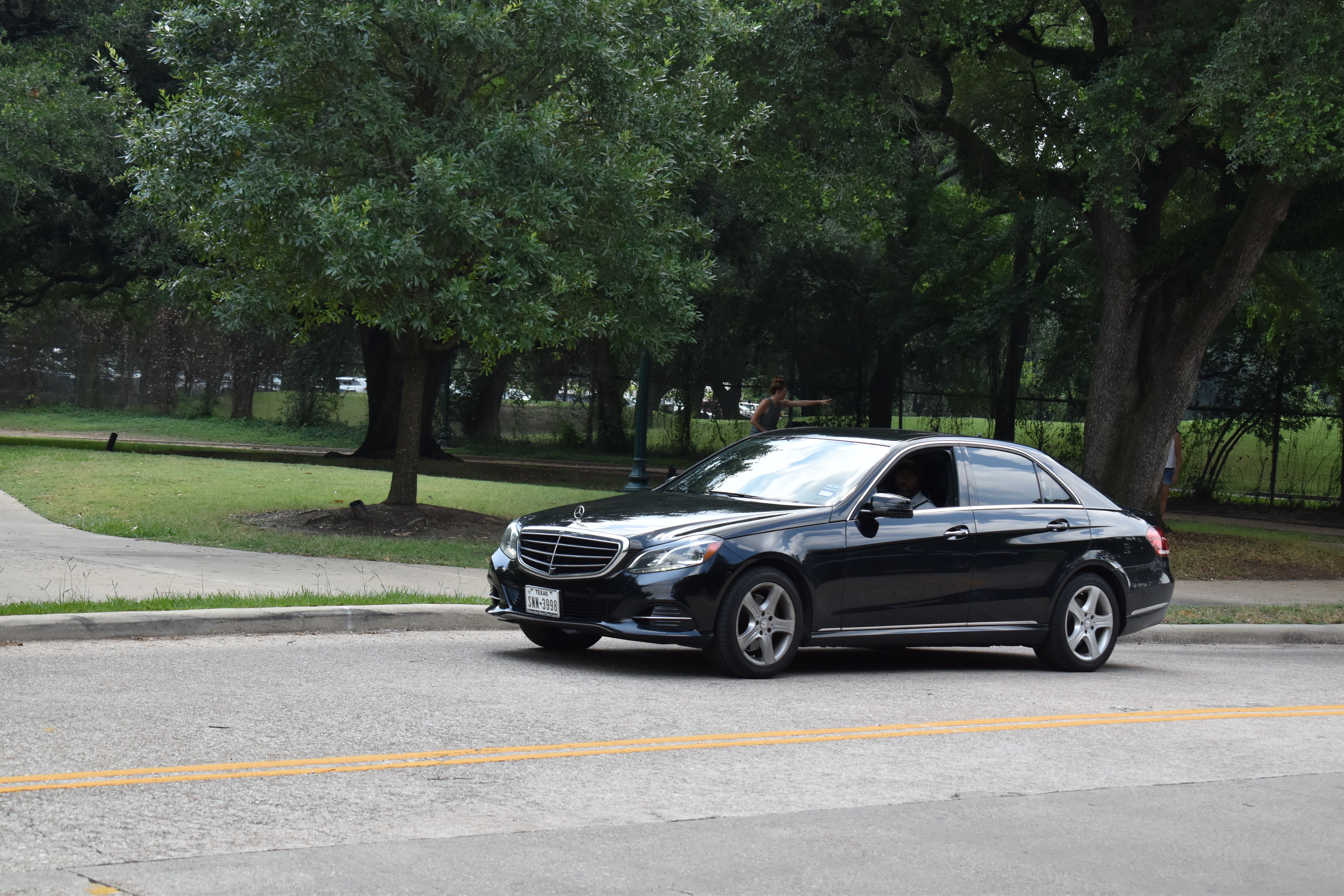 mercedes on the road