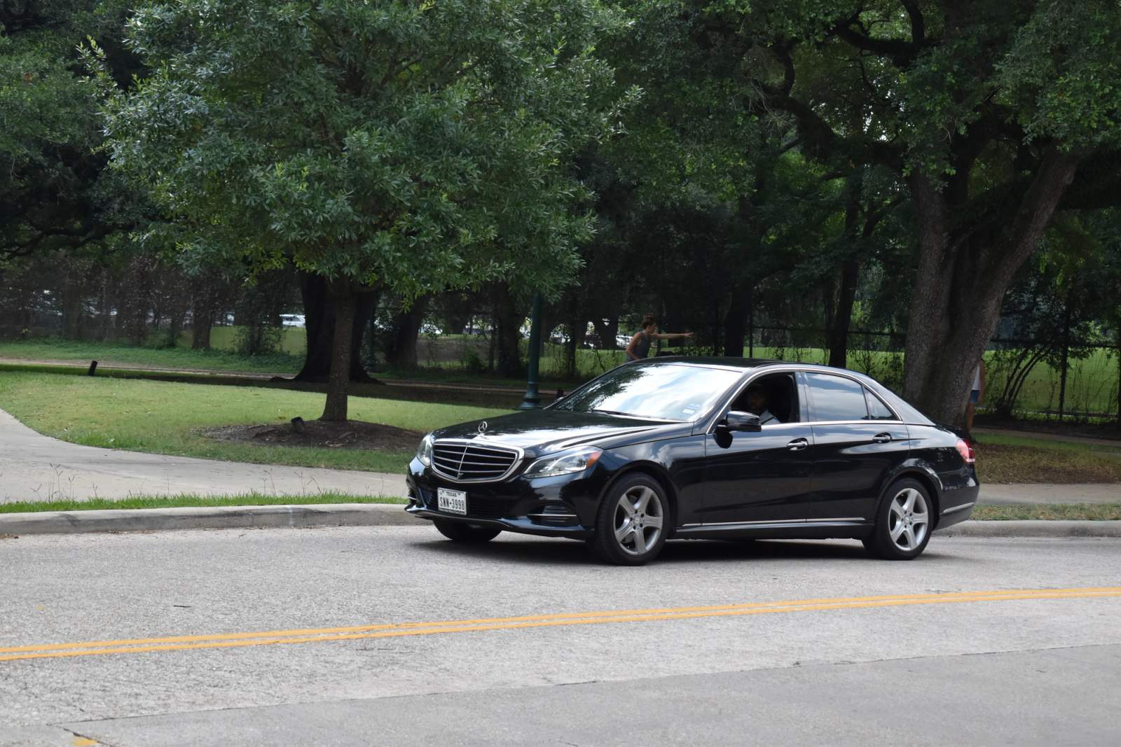 mercedes on the road