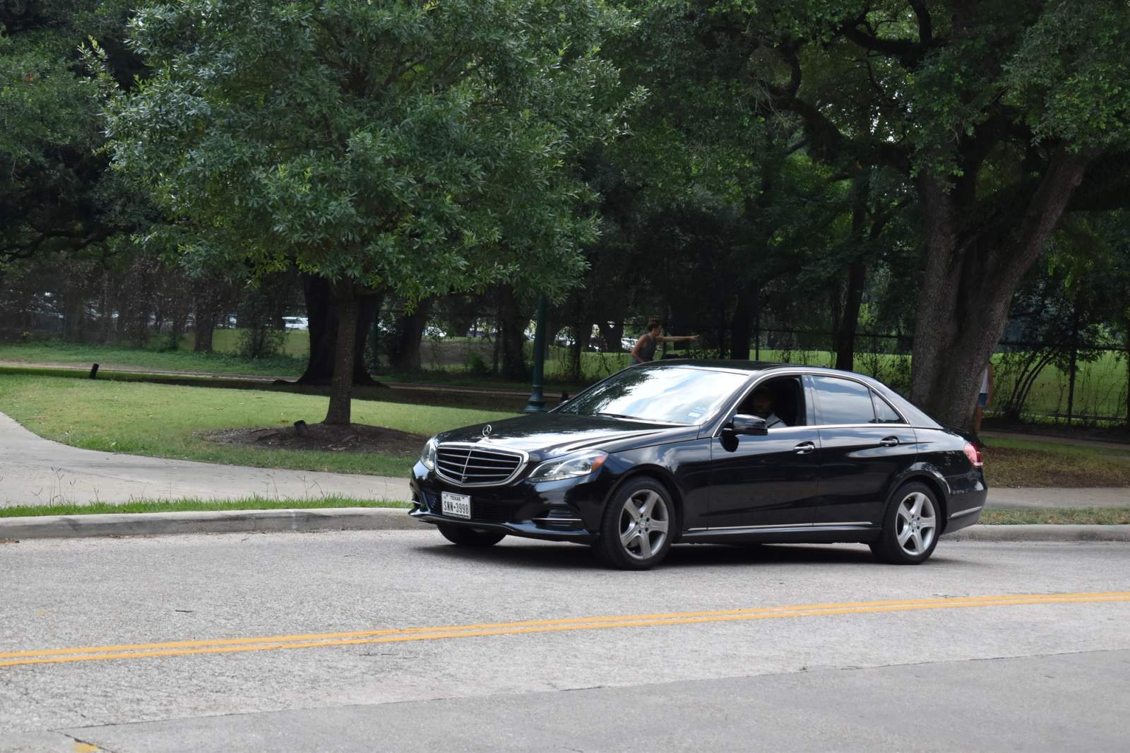 mercedes on the road