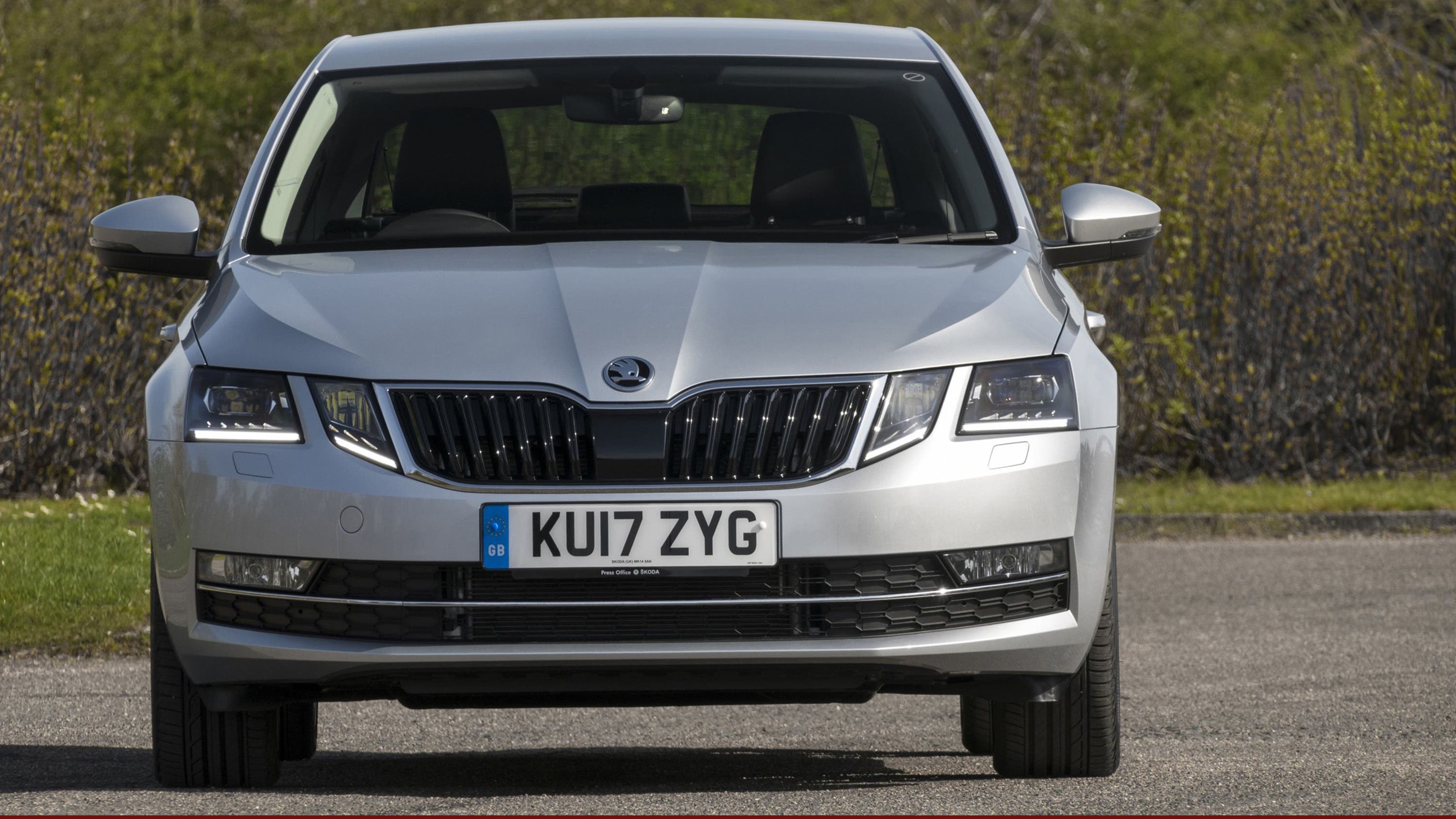Silver Skoda Octavia front