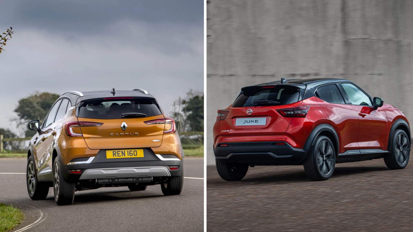 Renault Captur vs Nissan Juke rear