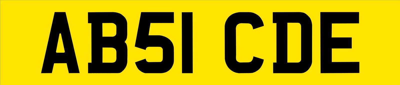 UK number plate current system example