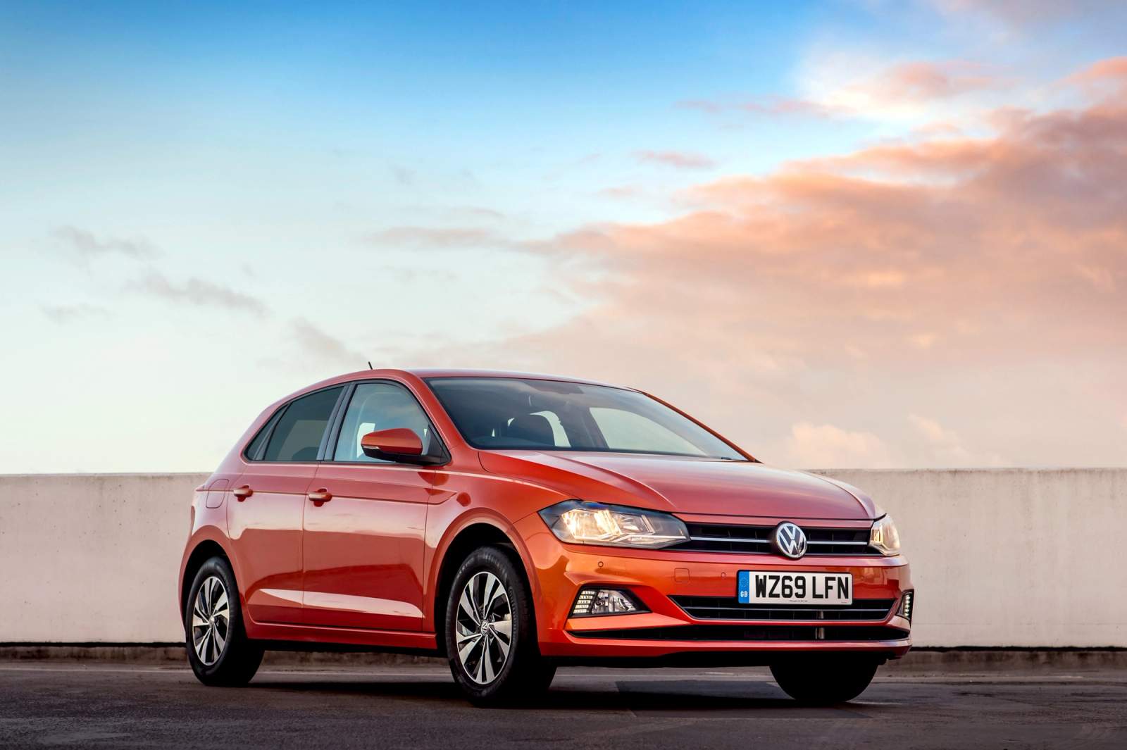 Orange Volkswagen Polo