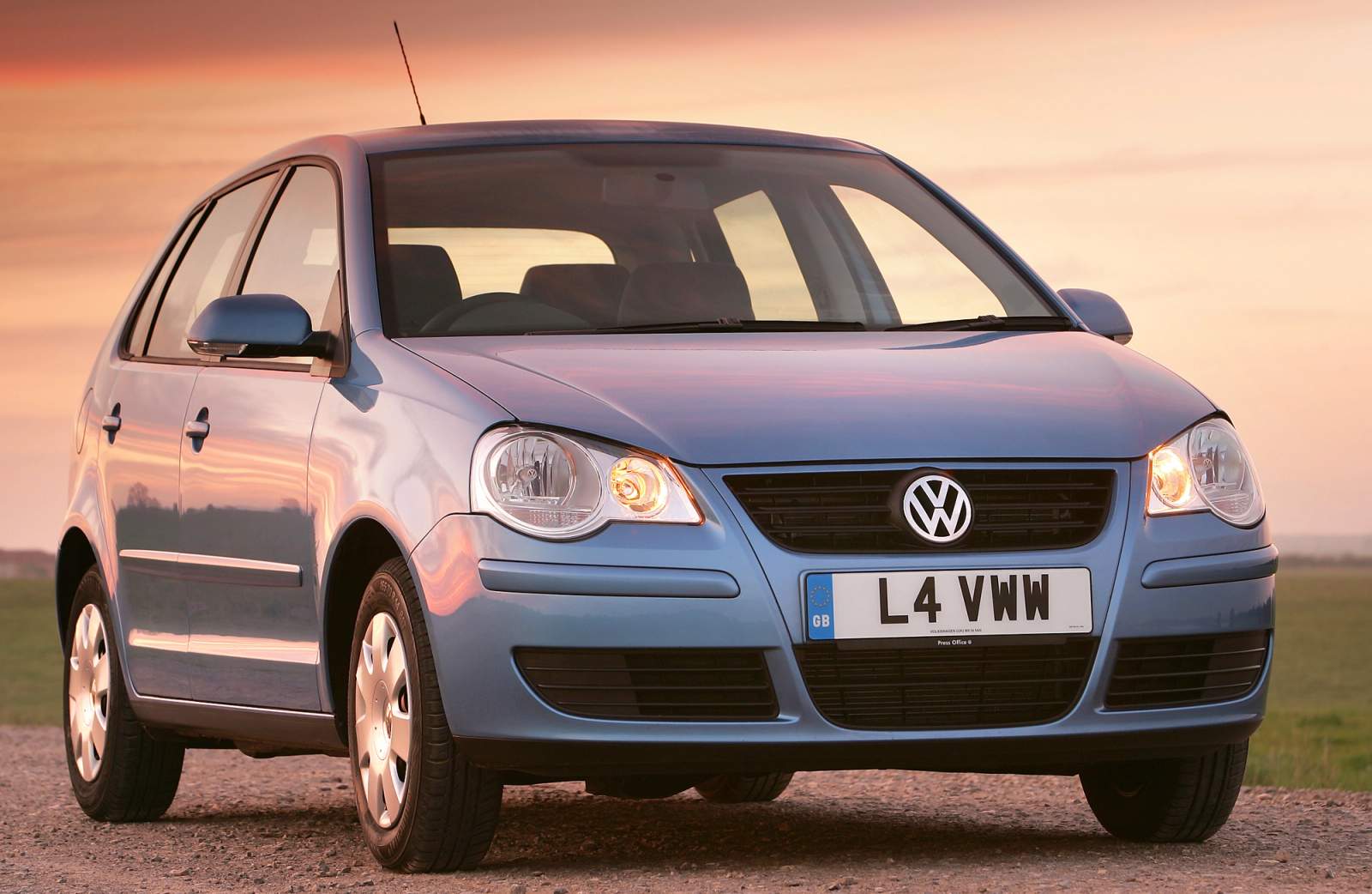 blue small car