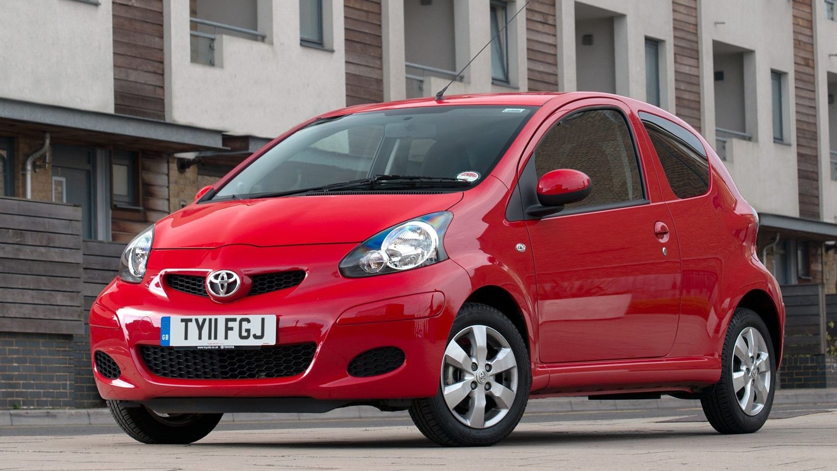 Toyota Aygo front quarter parked