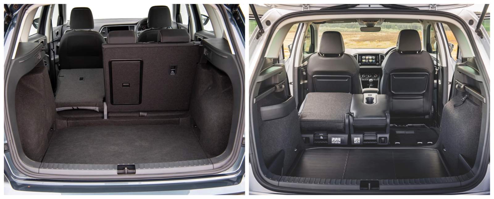 Seat Ateca and Skoda Karoq boot capacities 