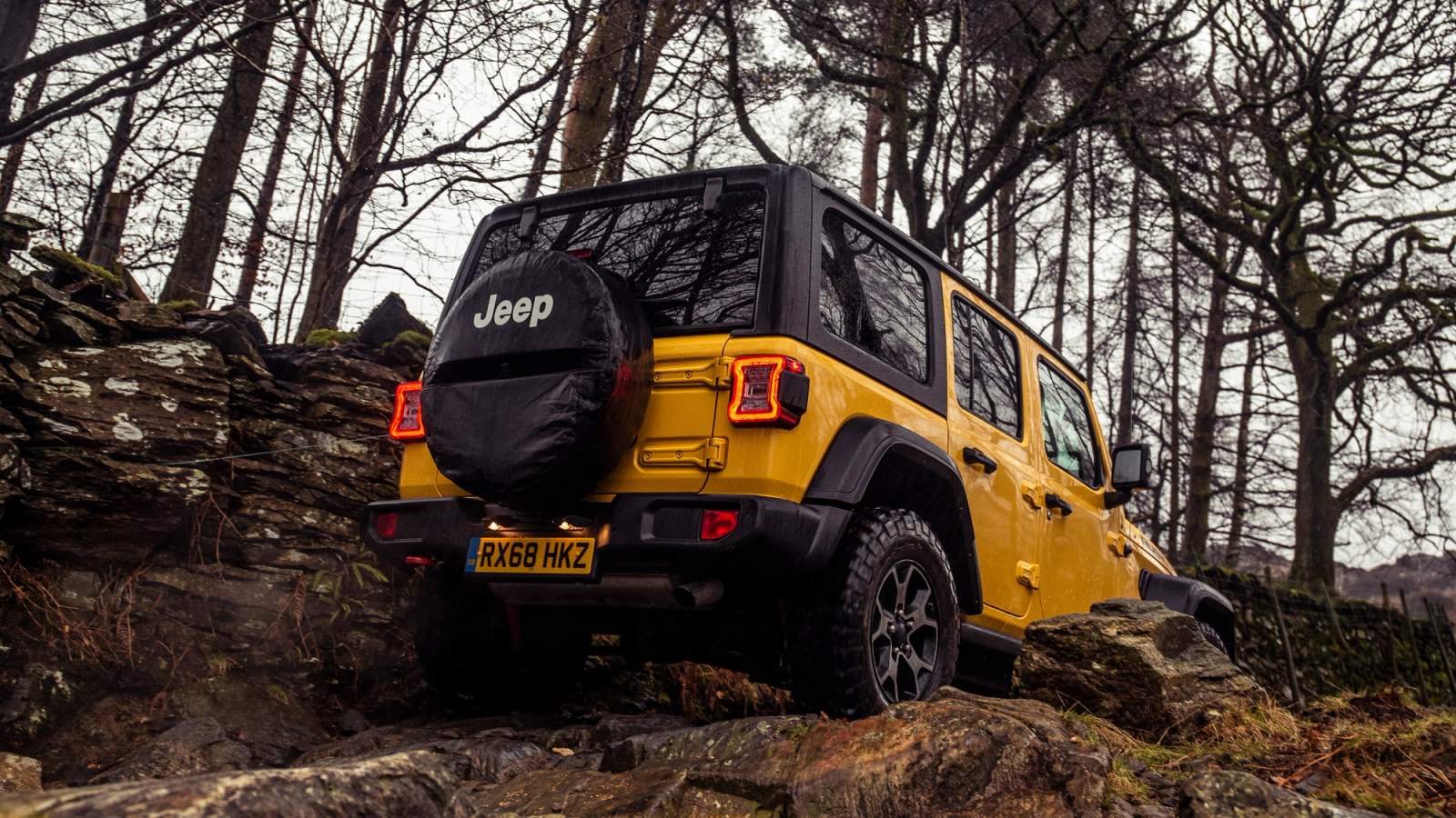 Jeep Wrangler driving off road