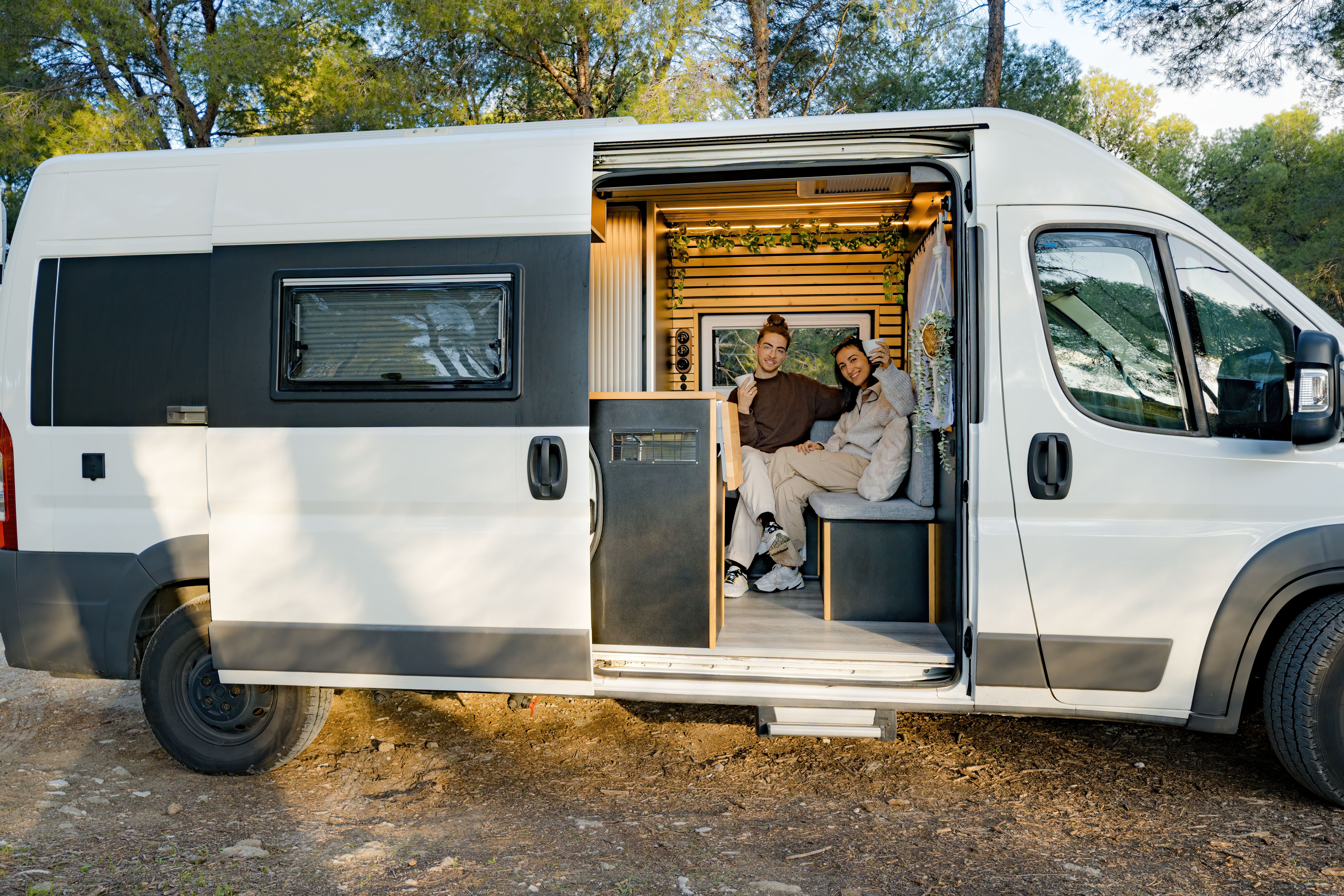 People living in a van