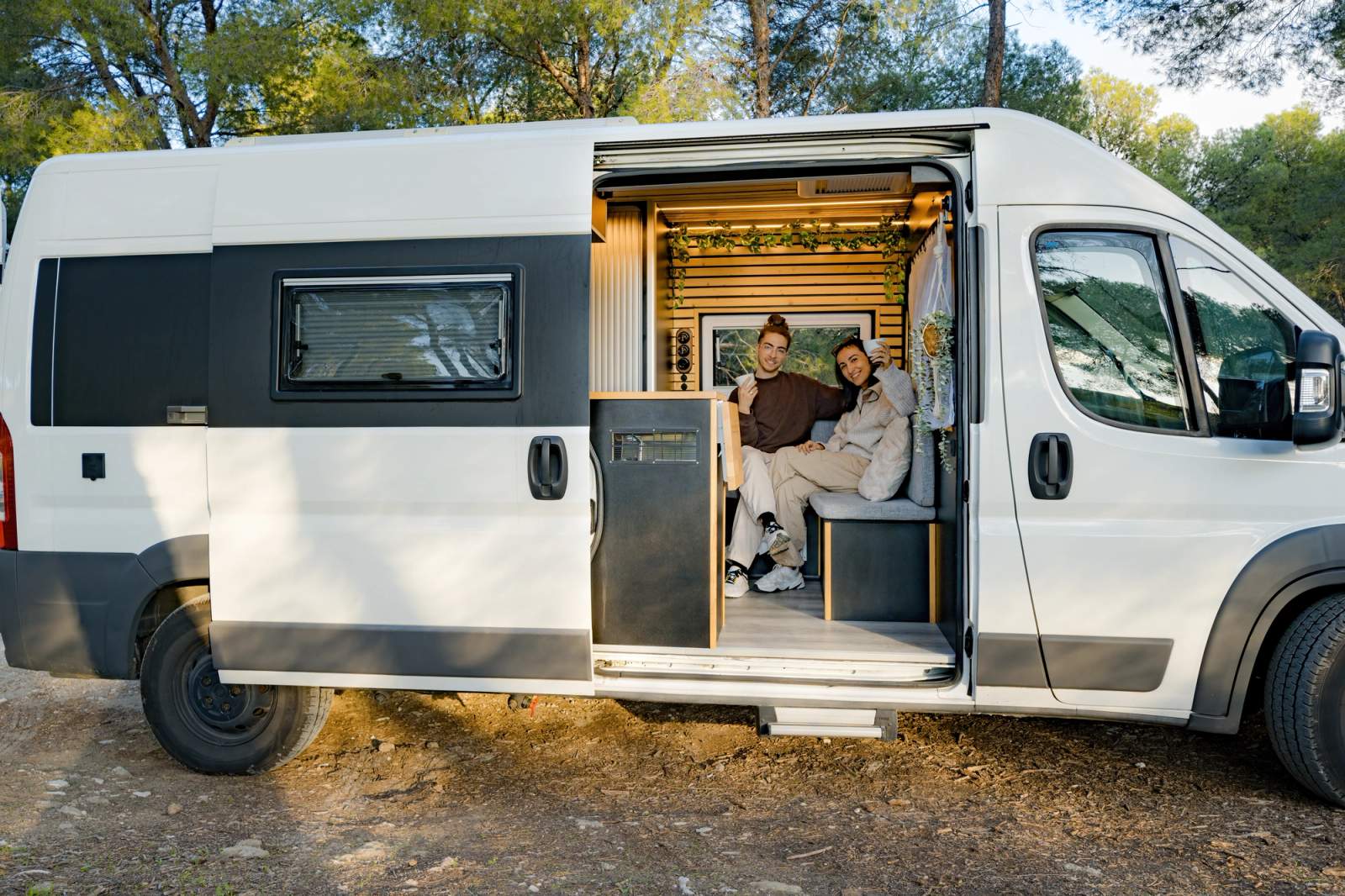 People living in a van