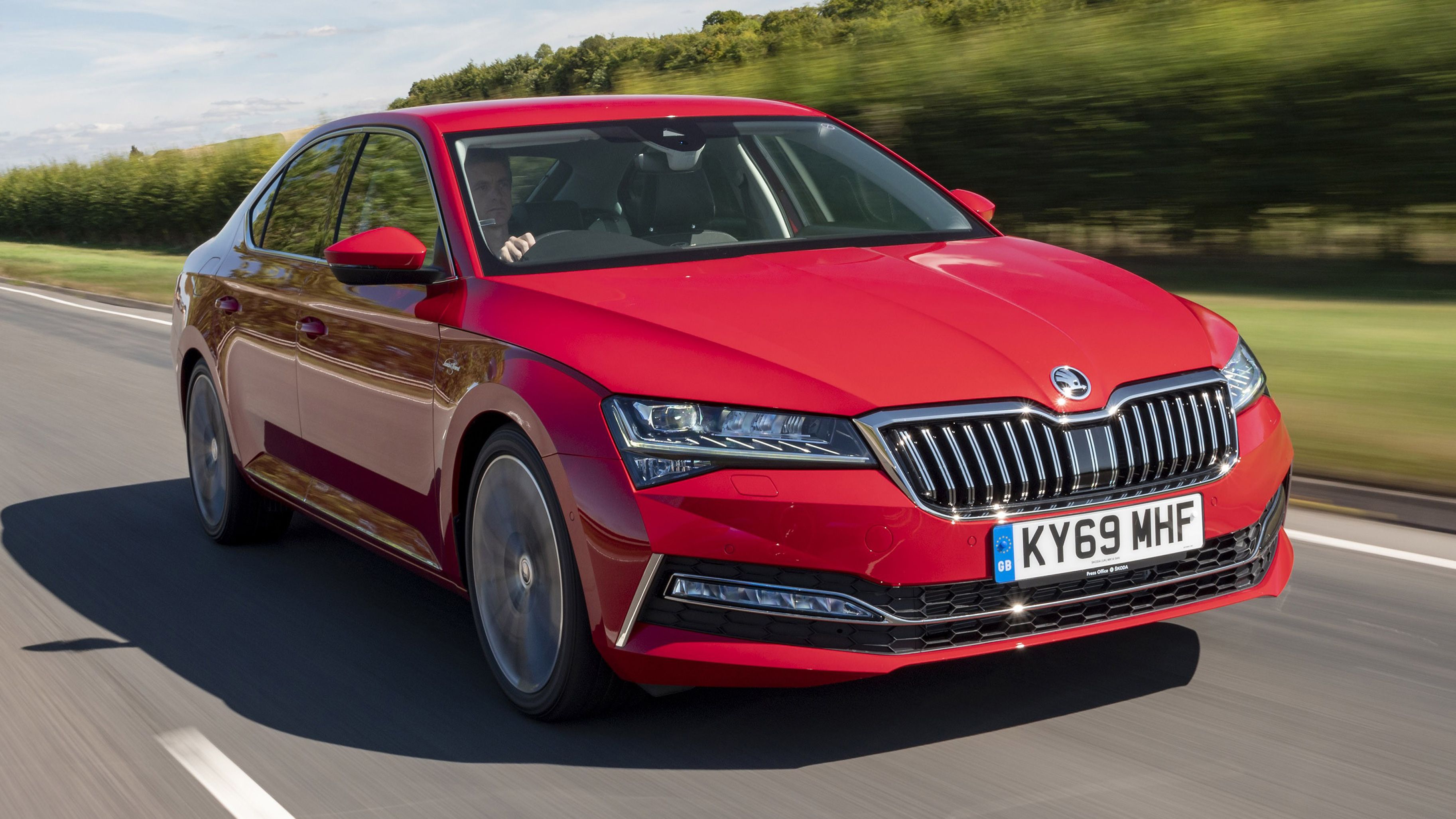 Skoda Superb driving