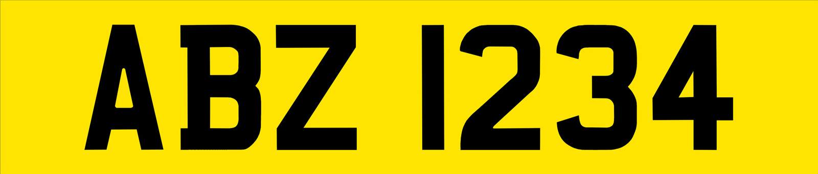 Northern Irish number plate system example
