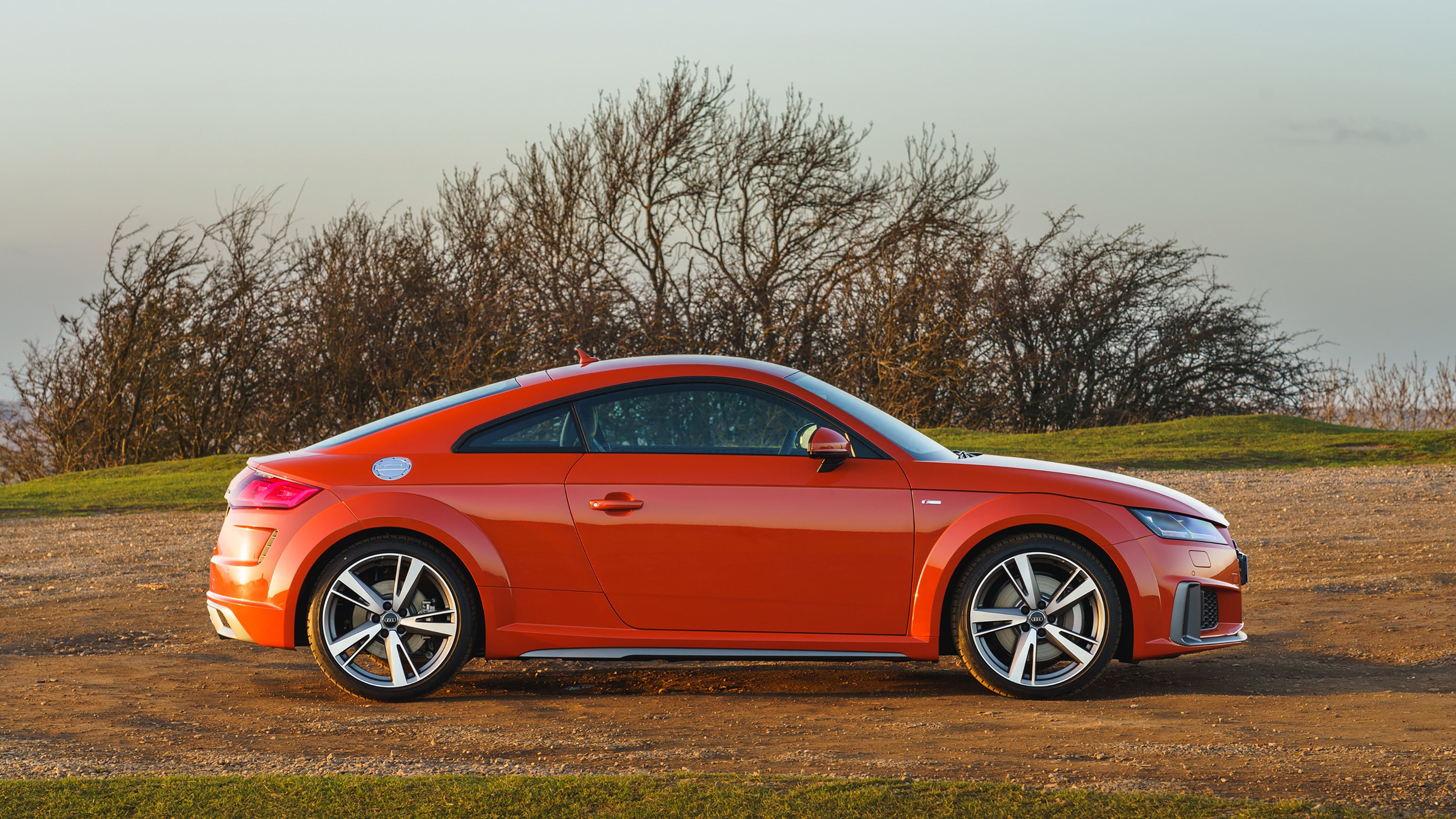 Orange Audi TT side