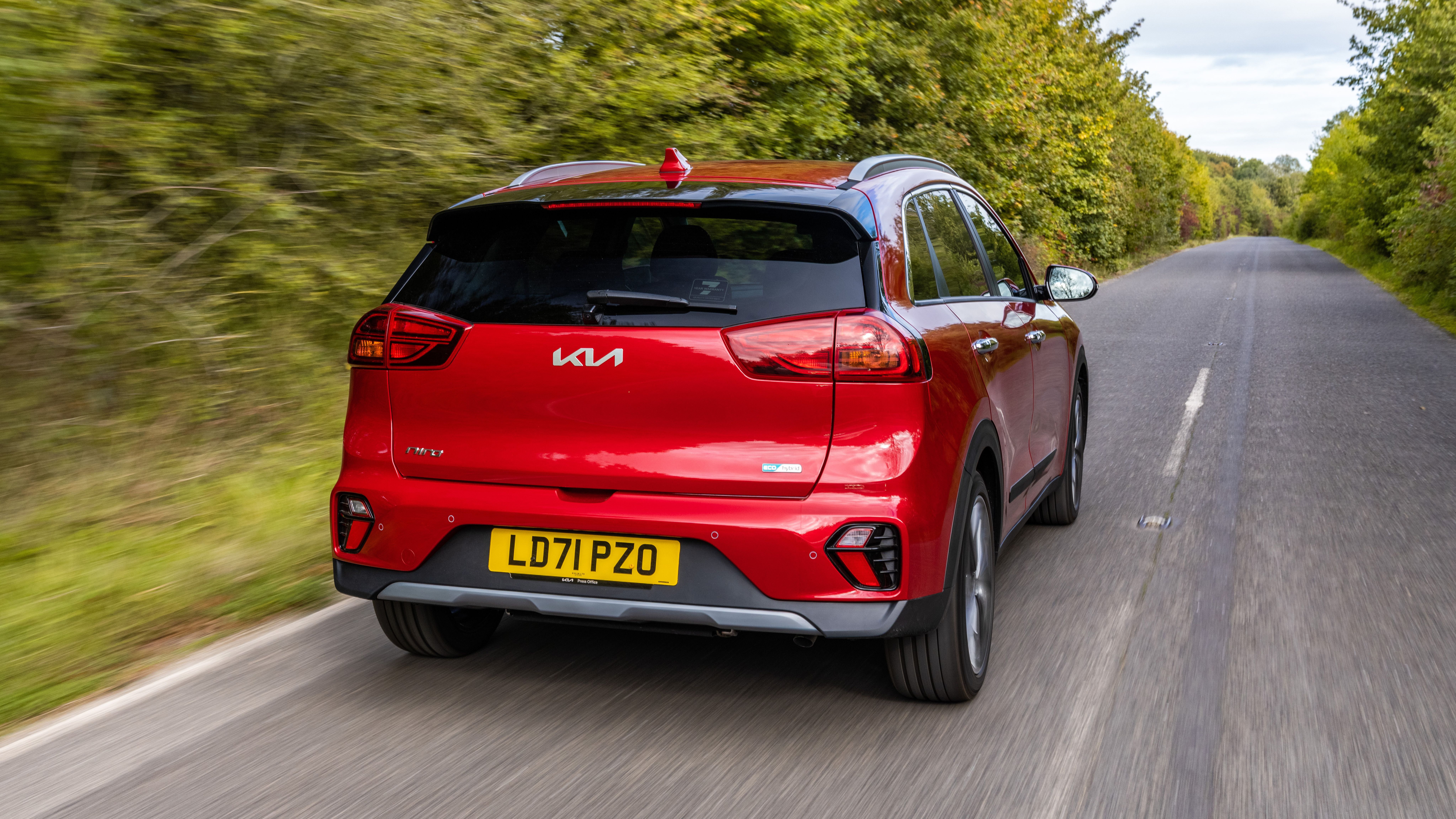 Kia Niro driving rear
