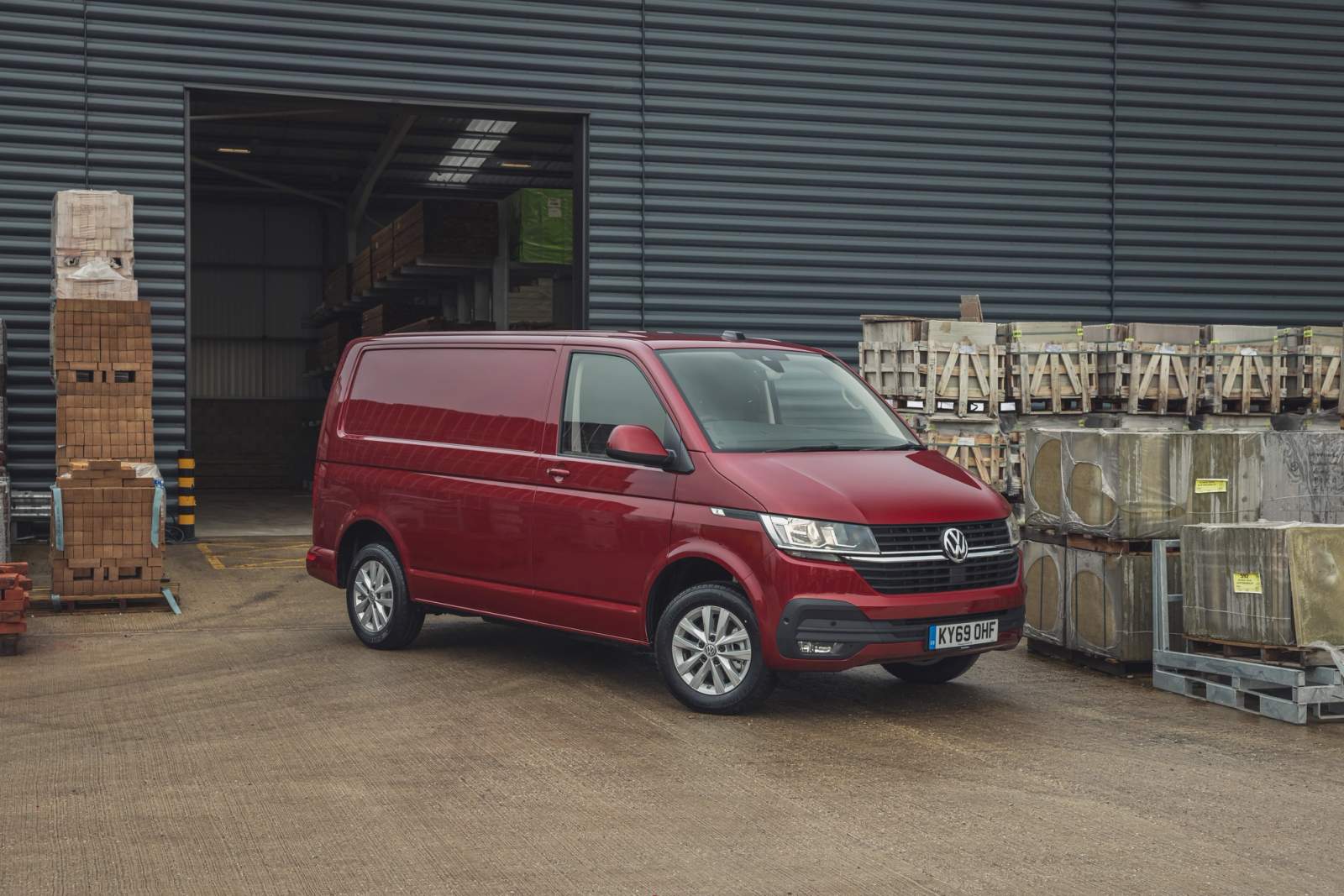 Red Volkswagen Transporter