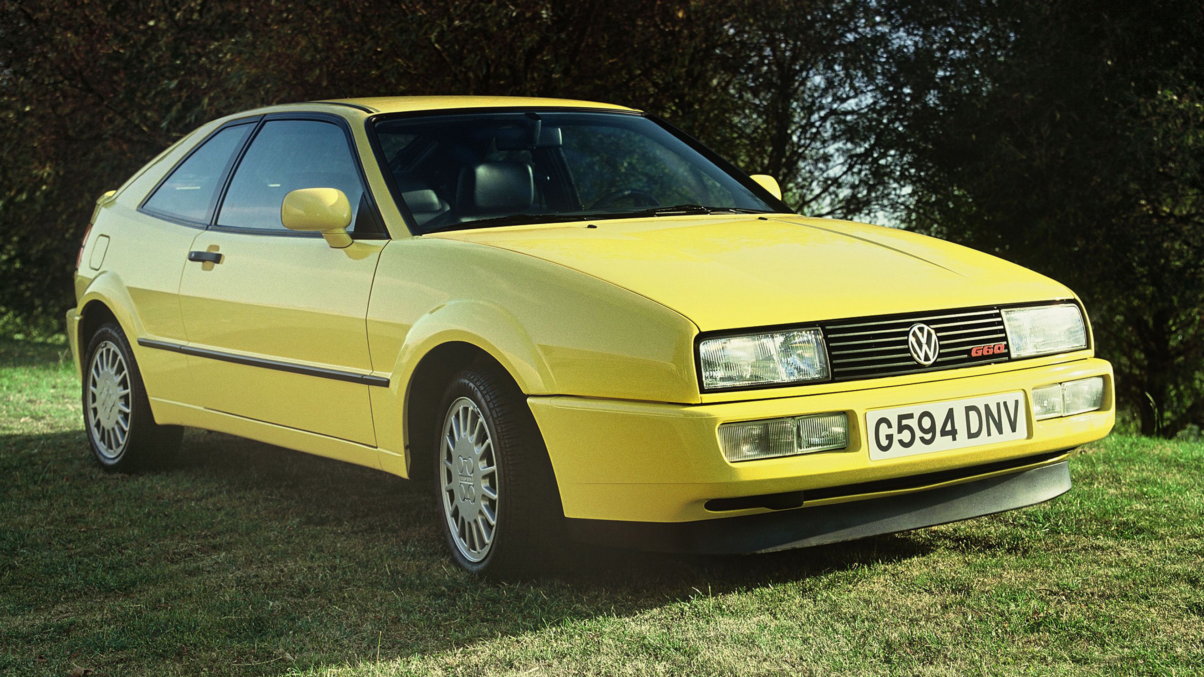 Yellow Volkswagen Corrado parked