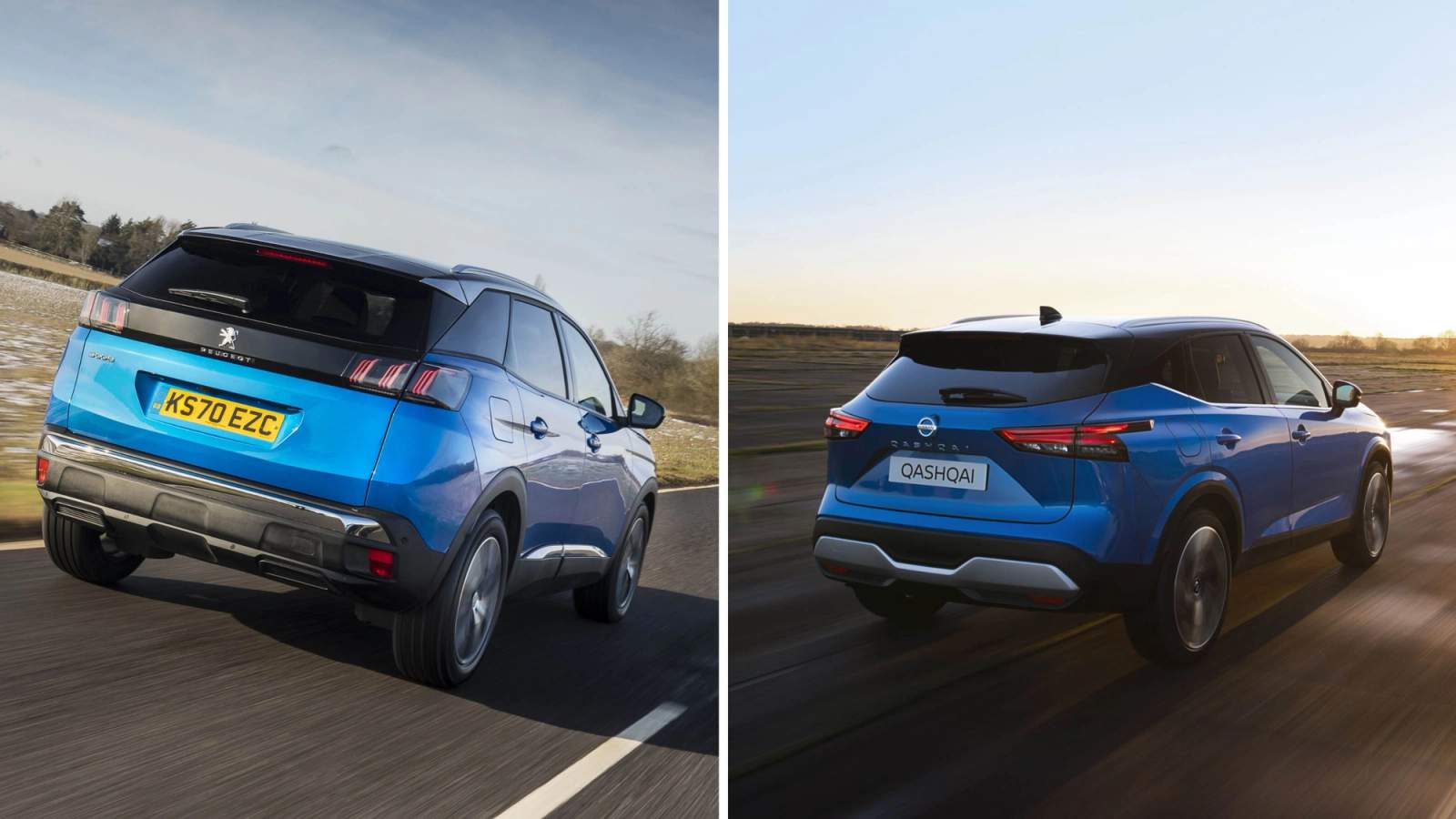 Peugeot 3008 vs Nissan Qashqai rear design