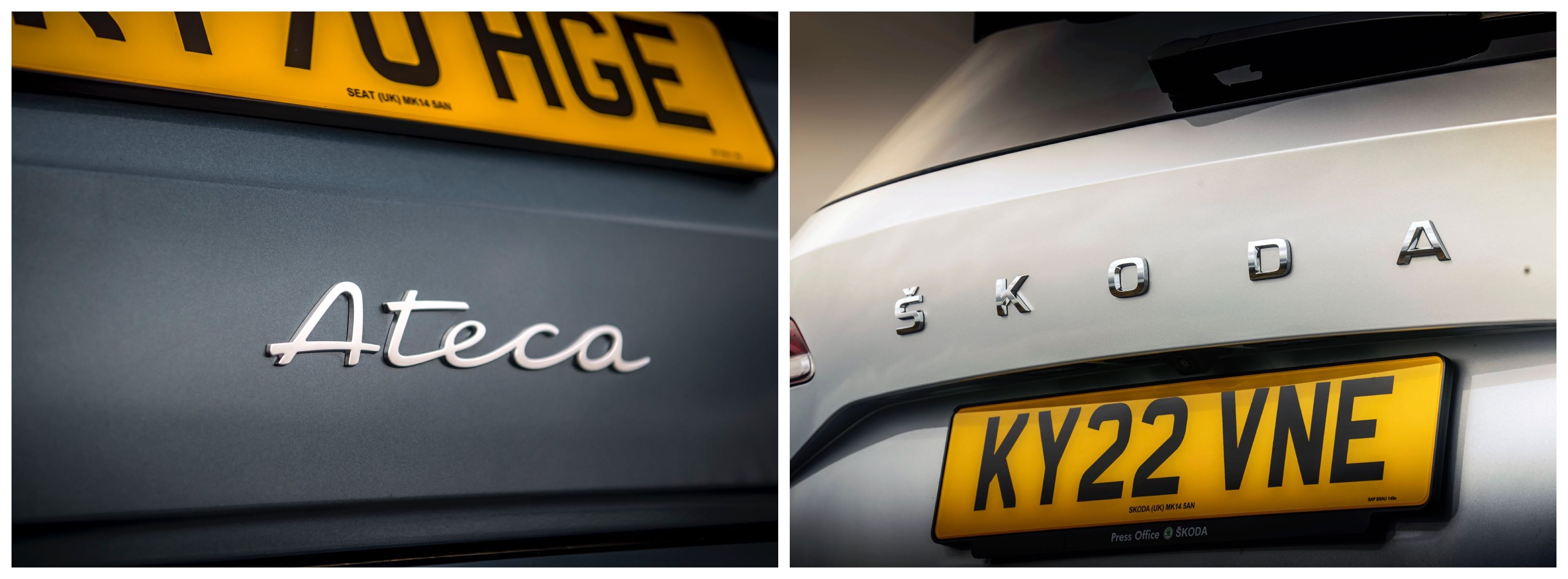 Seat Ateca and Skoda badges