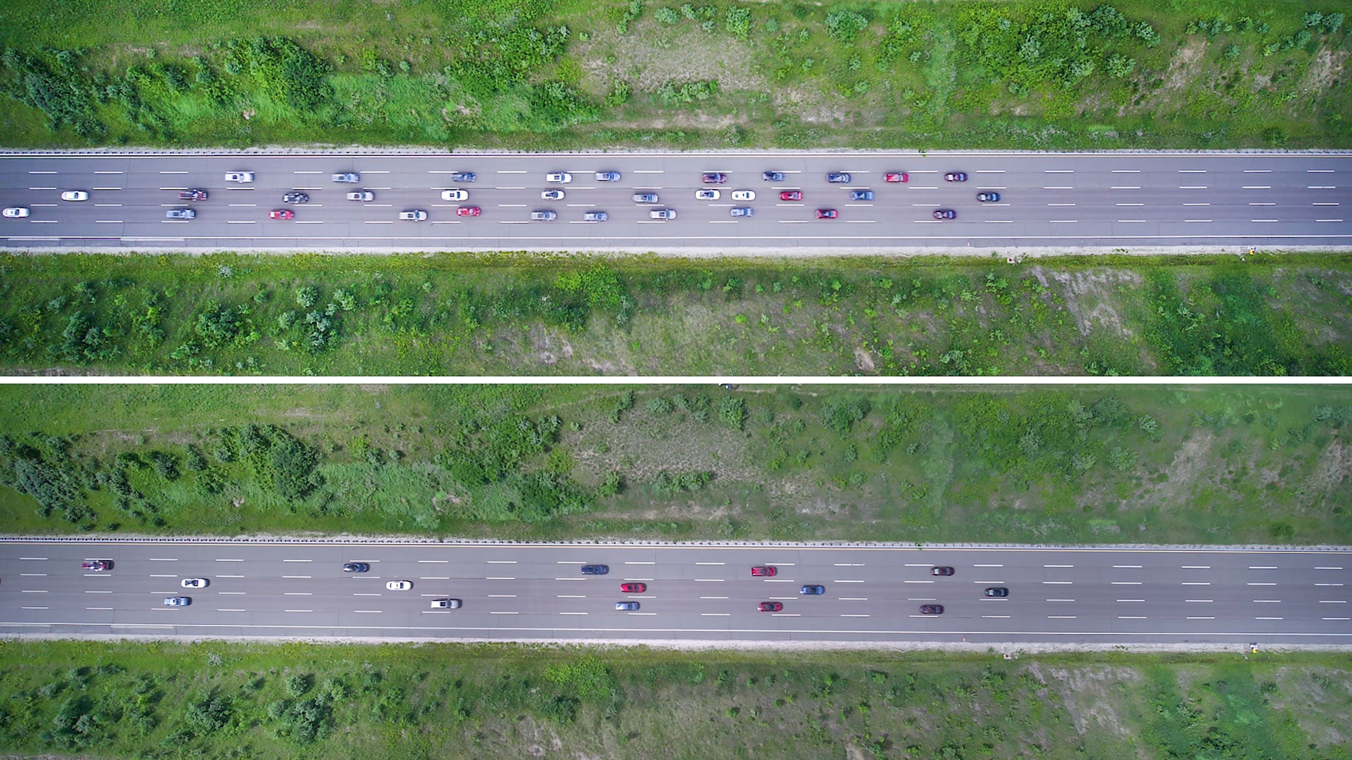 Adaptive Cruise Control overhead traffic view