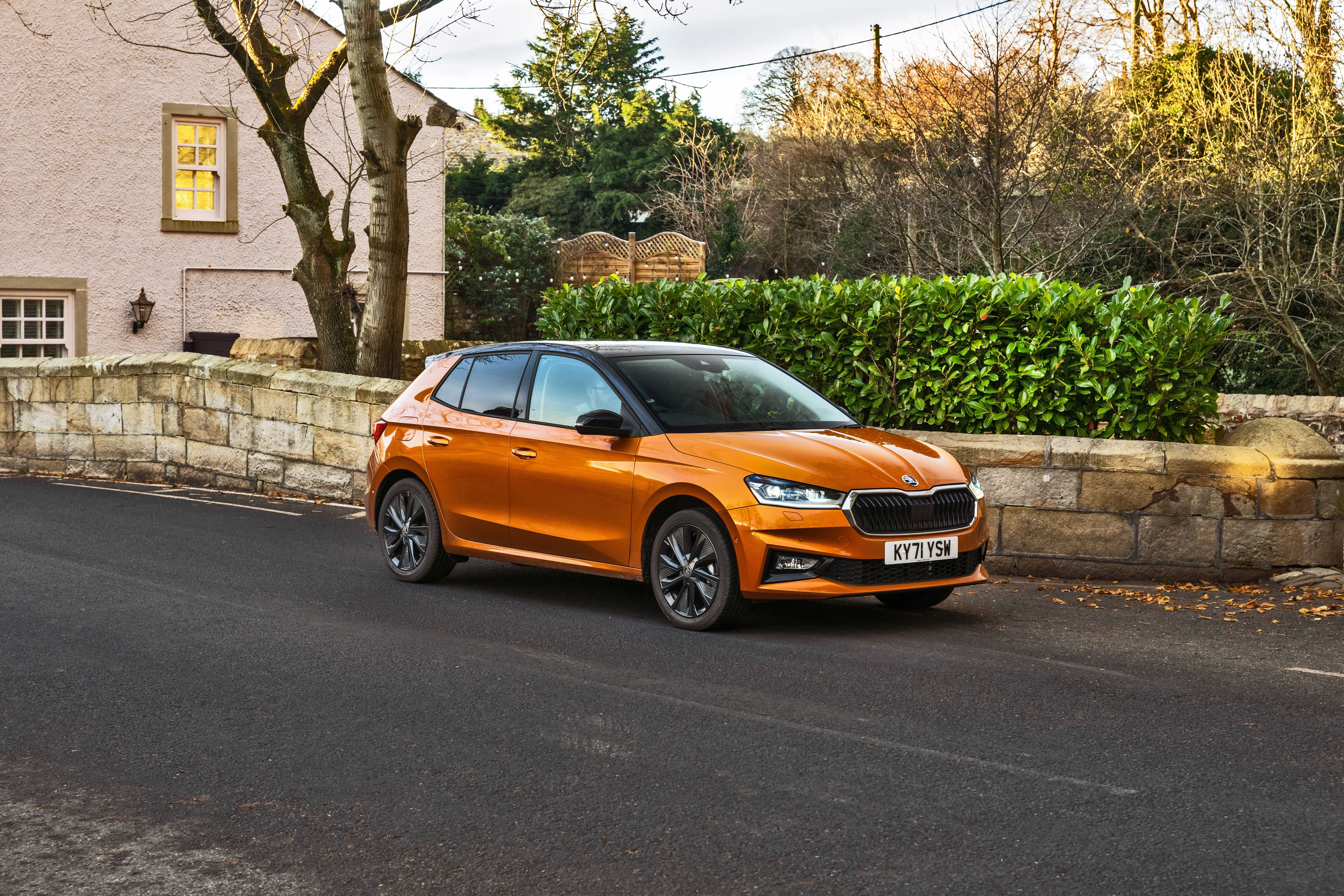 Orange Skoda Fabia