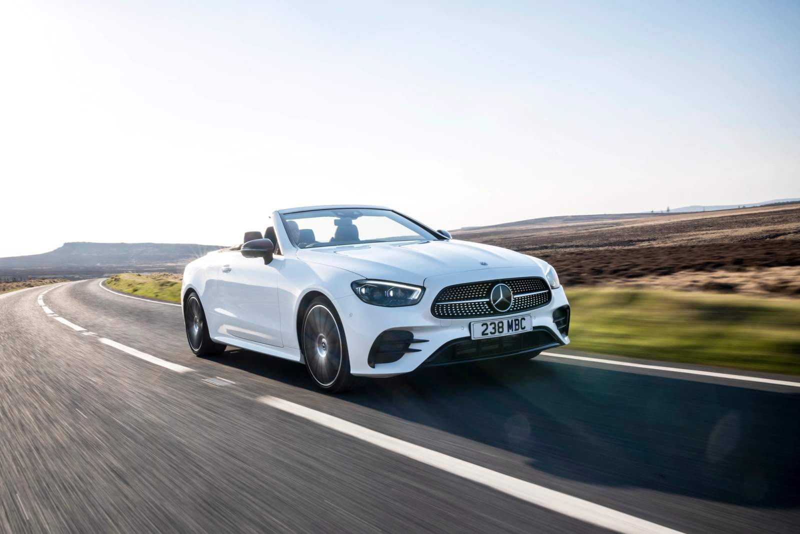 white mercedes