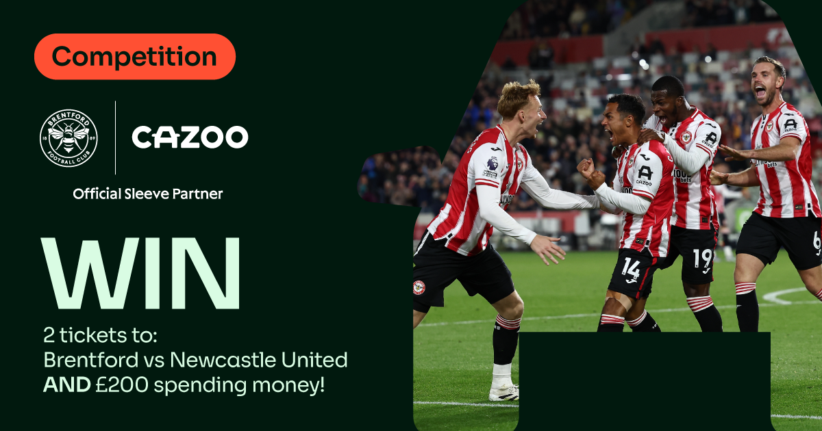 Win tickets to Brentford vs Newcastle United with Cazoo - competition 