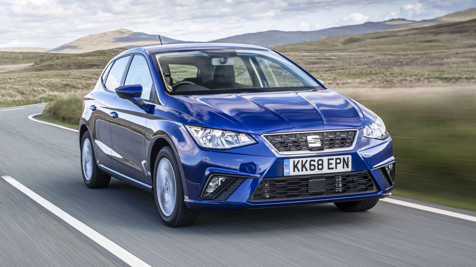 Blue Seat Ibiza front driving