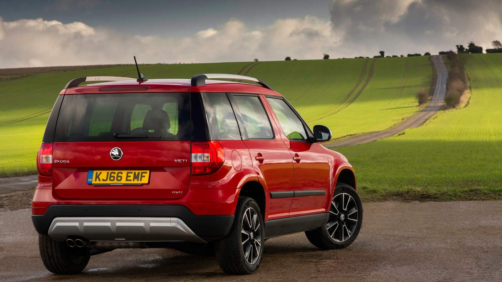 Red Skoda Yeti