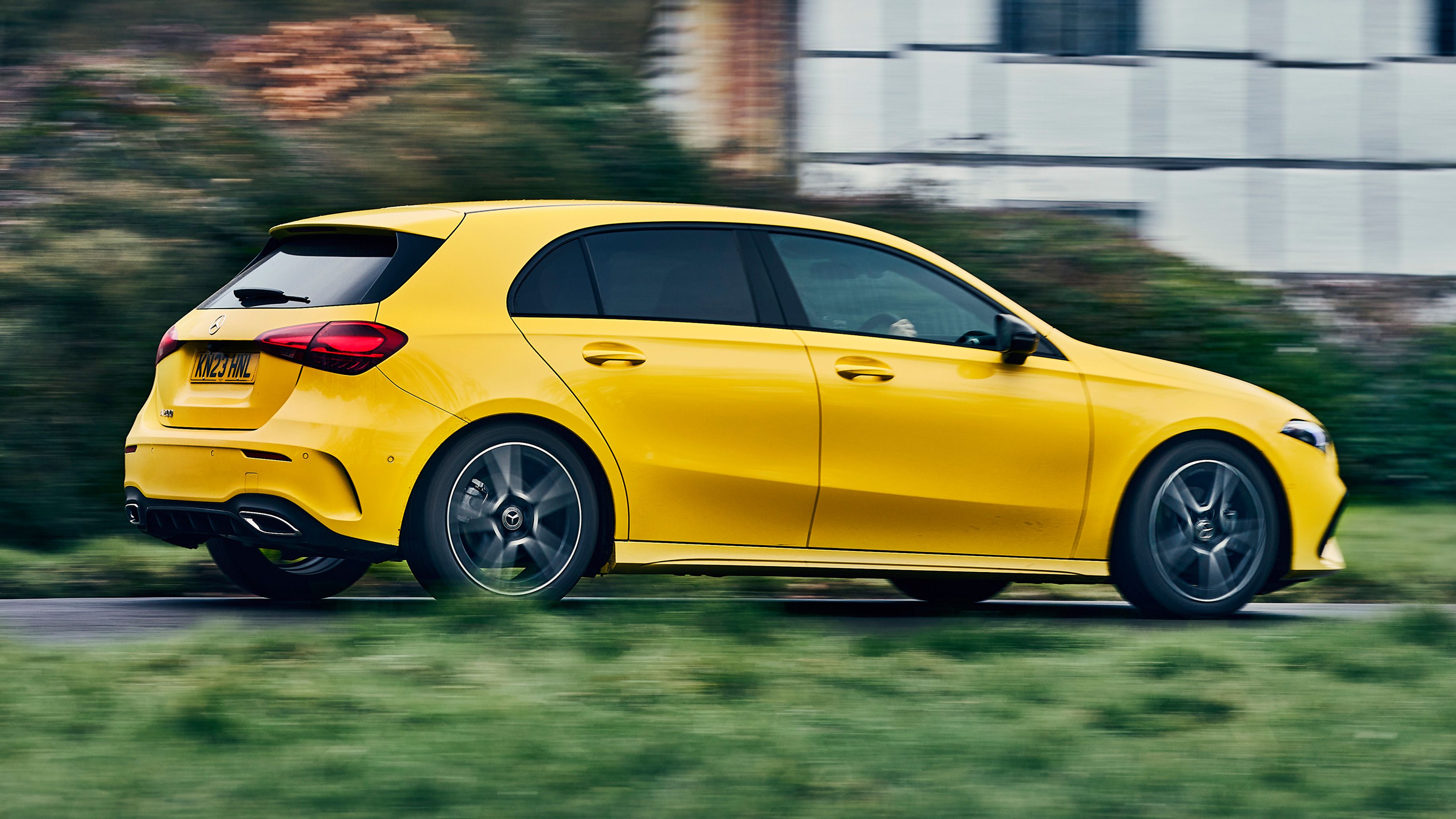 Mercedes A-Class side profile driving