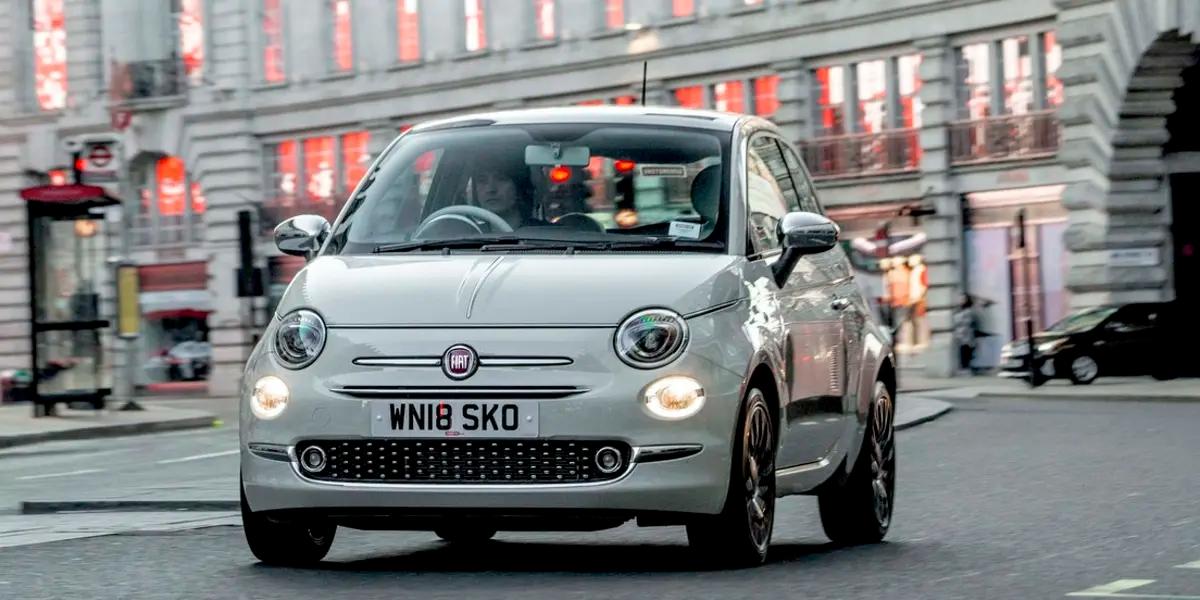 cream car in the city