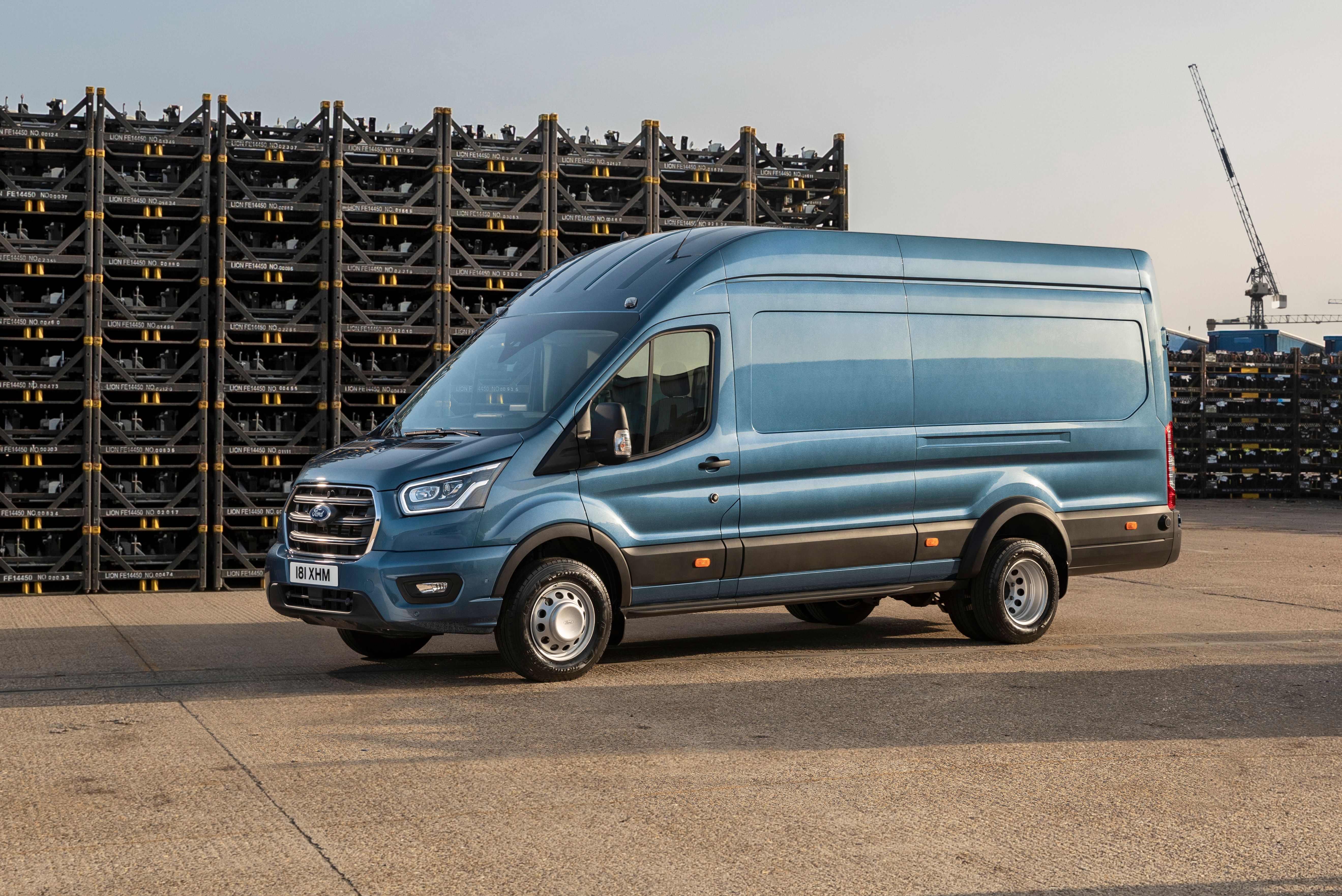 Blue Ford Transit