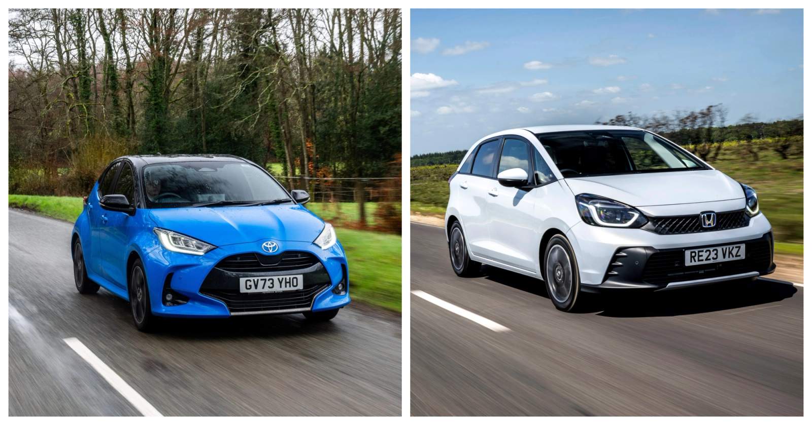 honda jazz and toyota yaris 