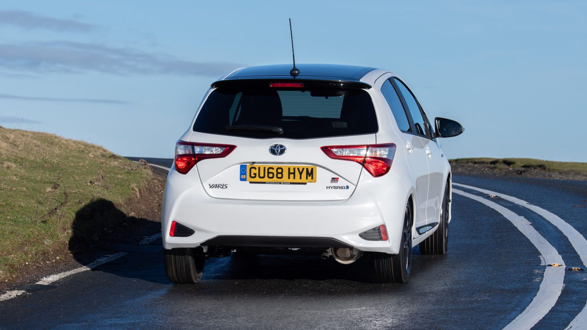 Toyota Yaris driving rear