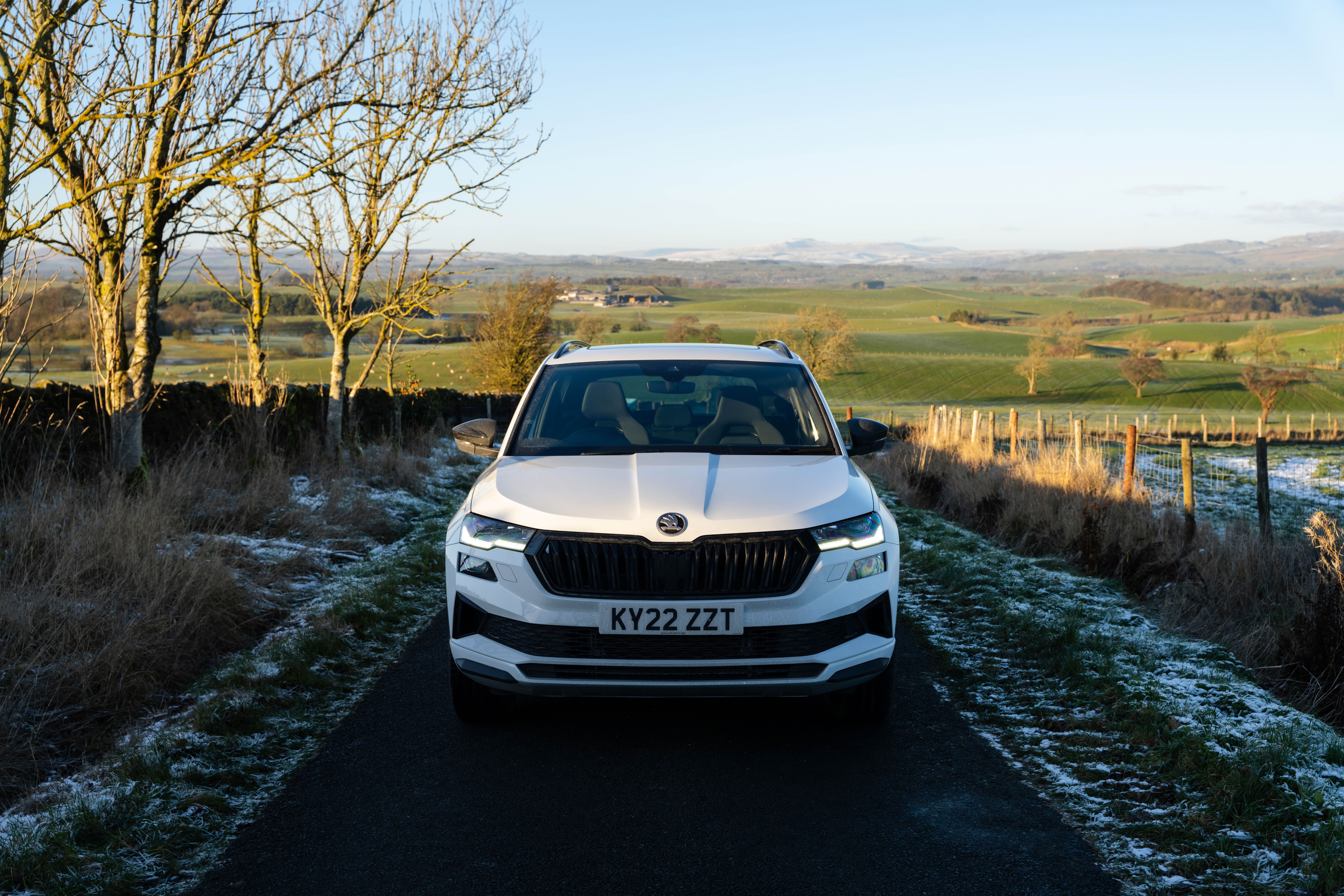 White Skoda Karoq