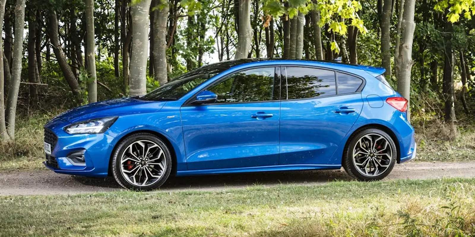 blue parked car