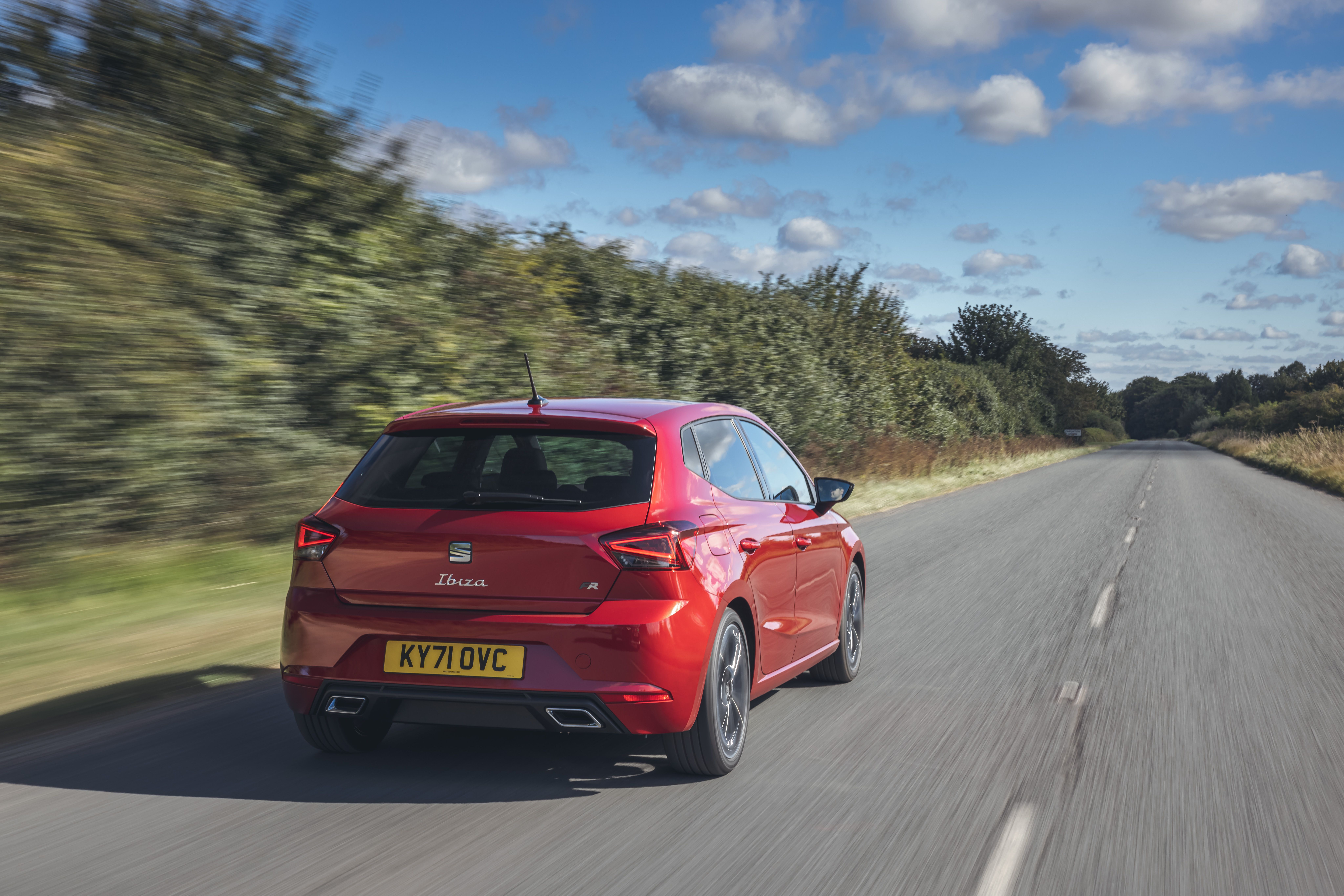 Red Seat Ibiza driving