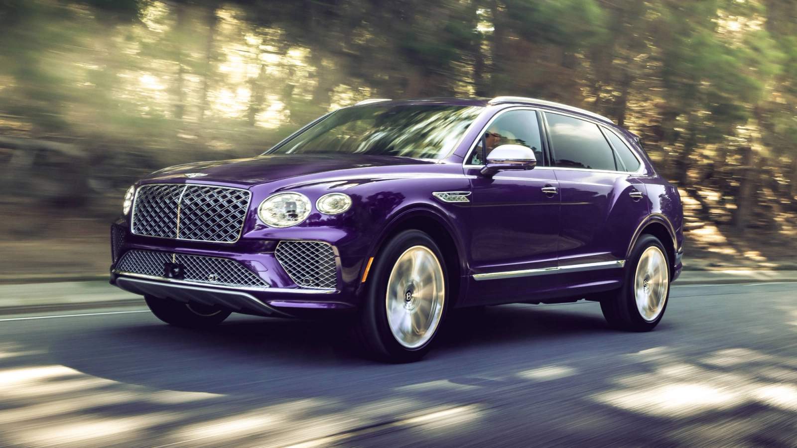 Purple Bentley Bentayga
