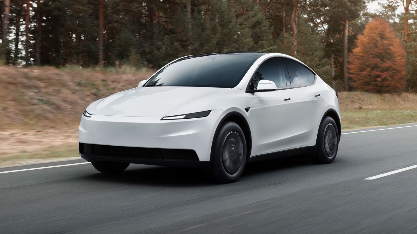 Tesla Model Y driving
