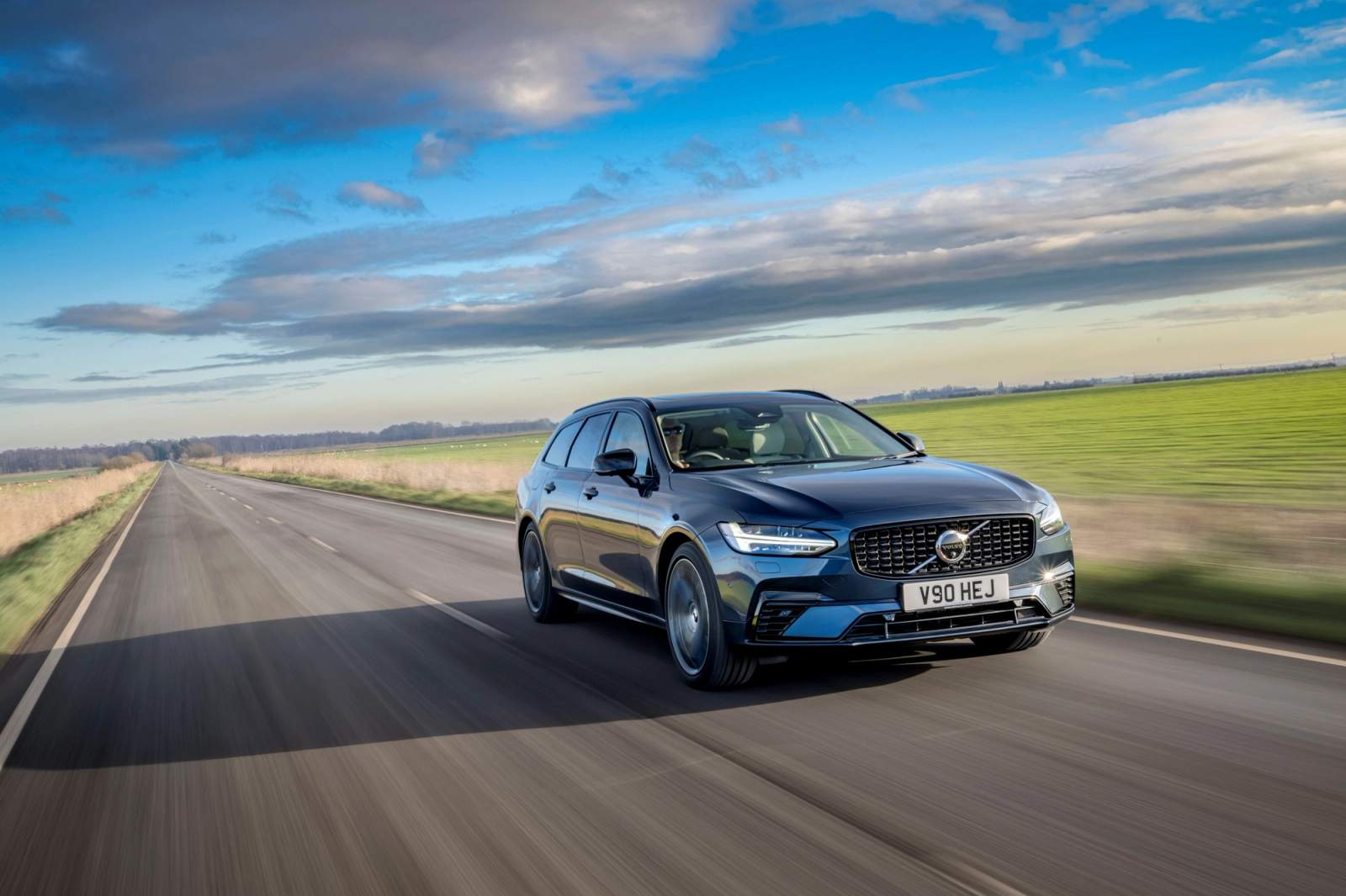 Blue Volvo V90