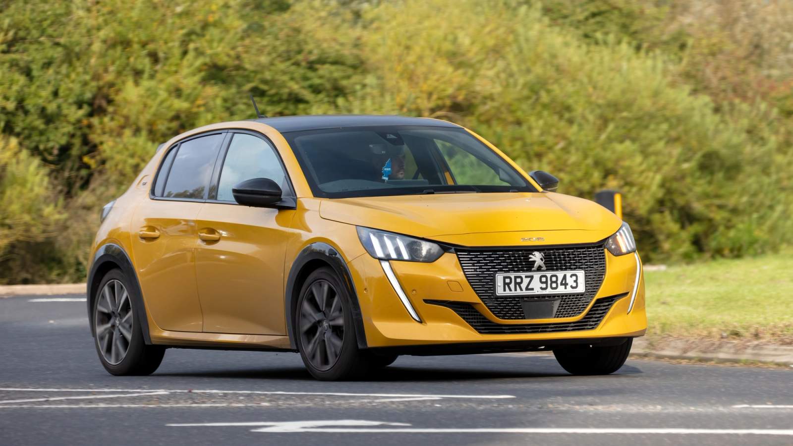 yellow car parked
